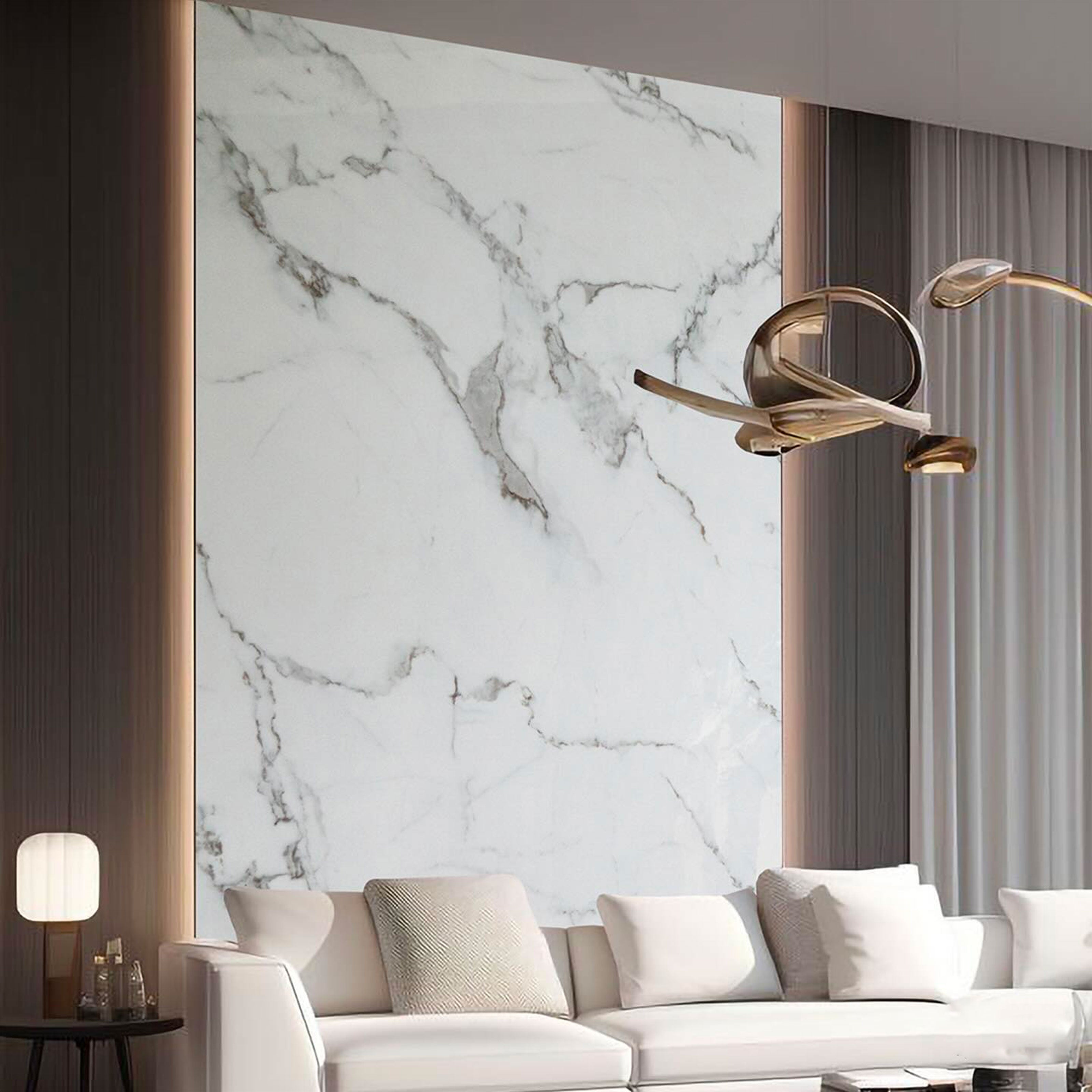 Pacco da n.4pz (2,9mq) Pannelli rivestimento in Polimeri Ultrarealistico effetto Marmo lucido 1220x600x4mm mod.CAPRI - Eternal Parquet