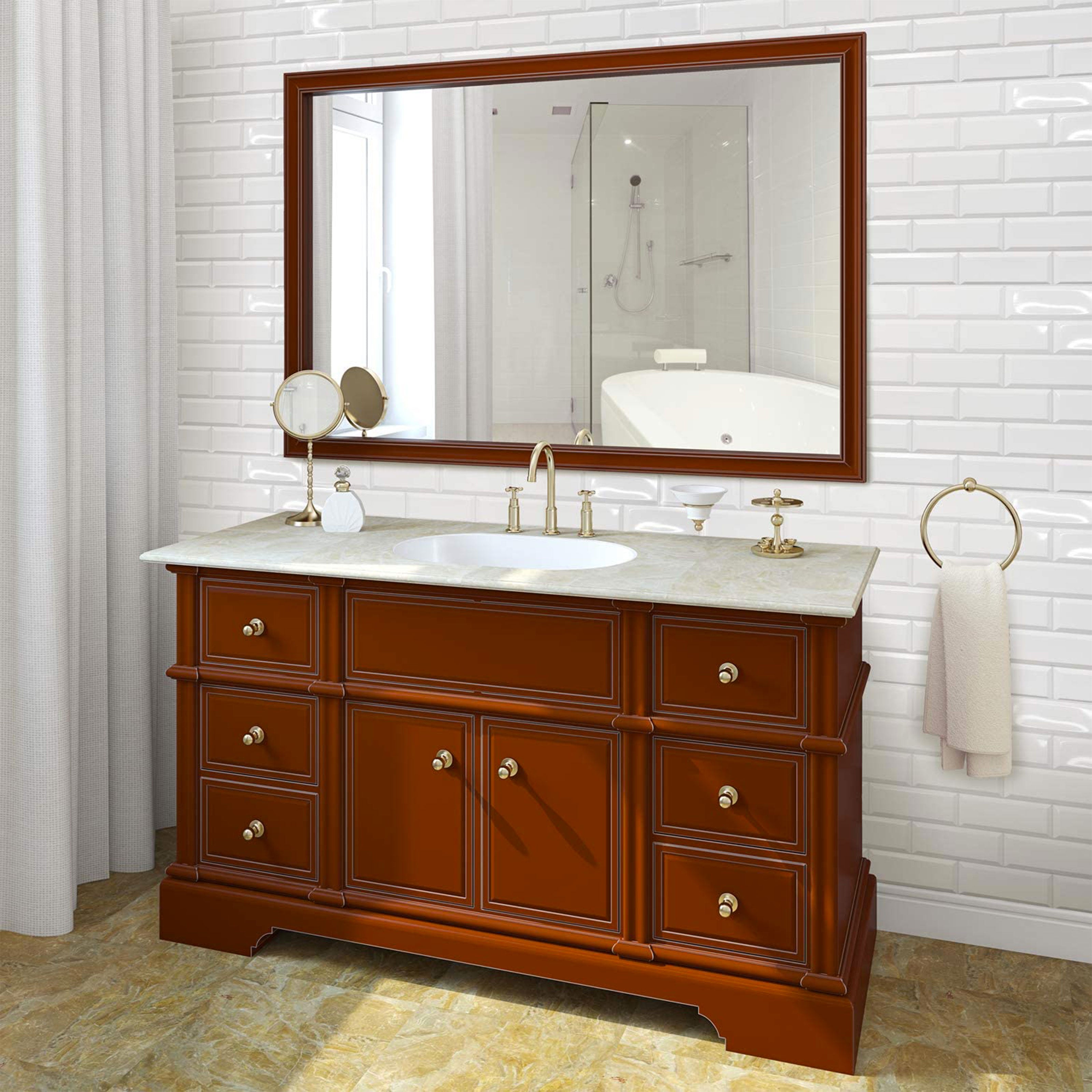 Pannelli 3D Rivestimento a parete in PVC effetto PIASTRELLE CERAMICA 96x48cm Realistici, isolanti, idrorepellenti. - Eternal Parquet