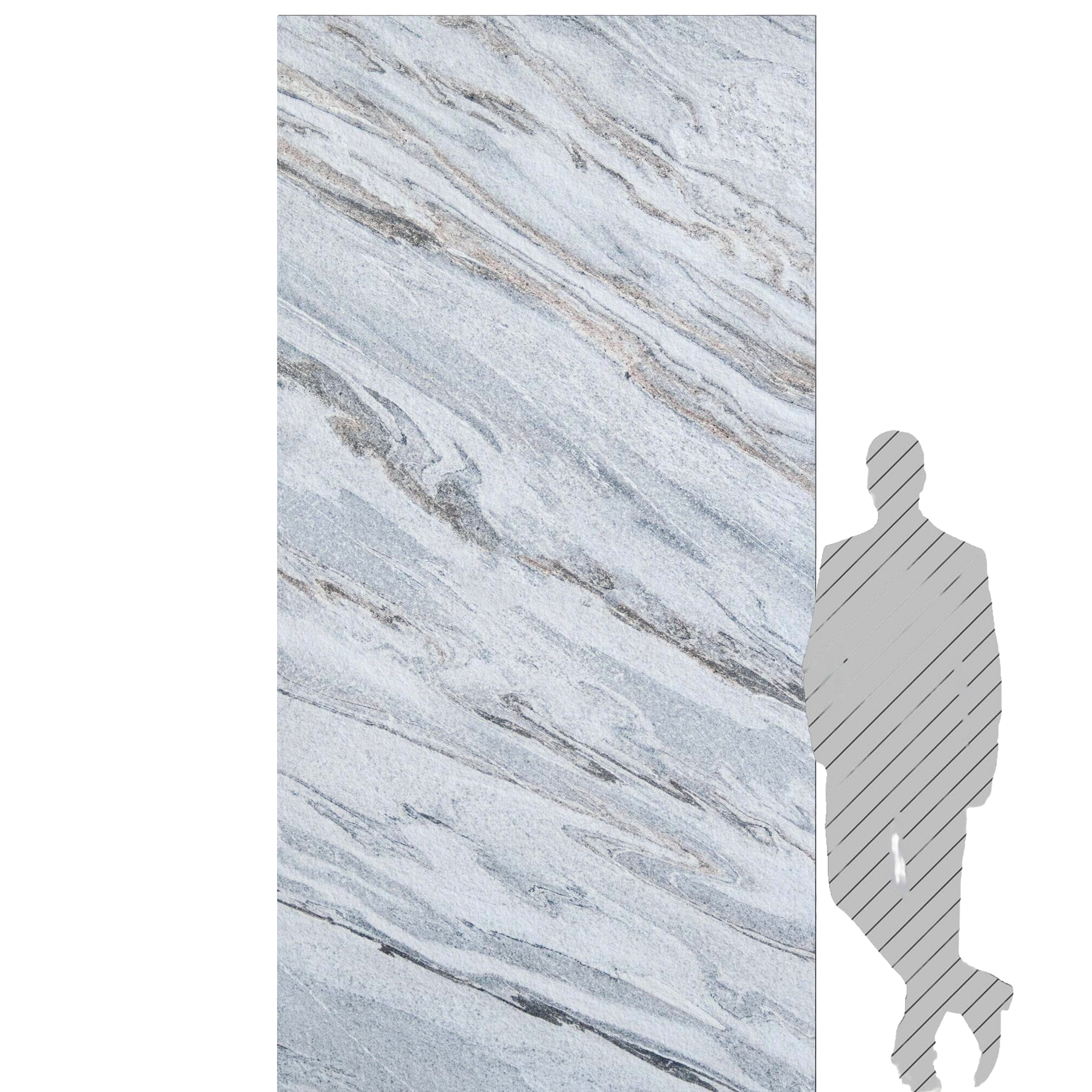 pannello rivoluzionario di Rivestimento interno-esterno in VERA PIETRA flessibile 280x122x0,3cm CILIAN - Eternal Parquet