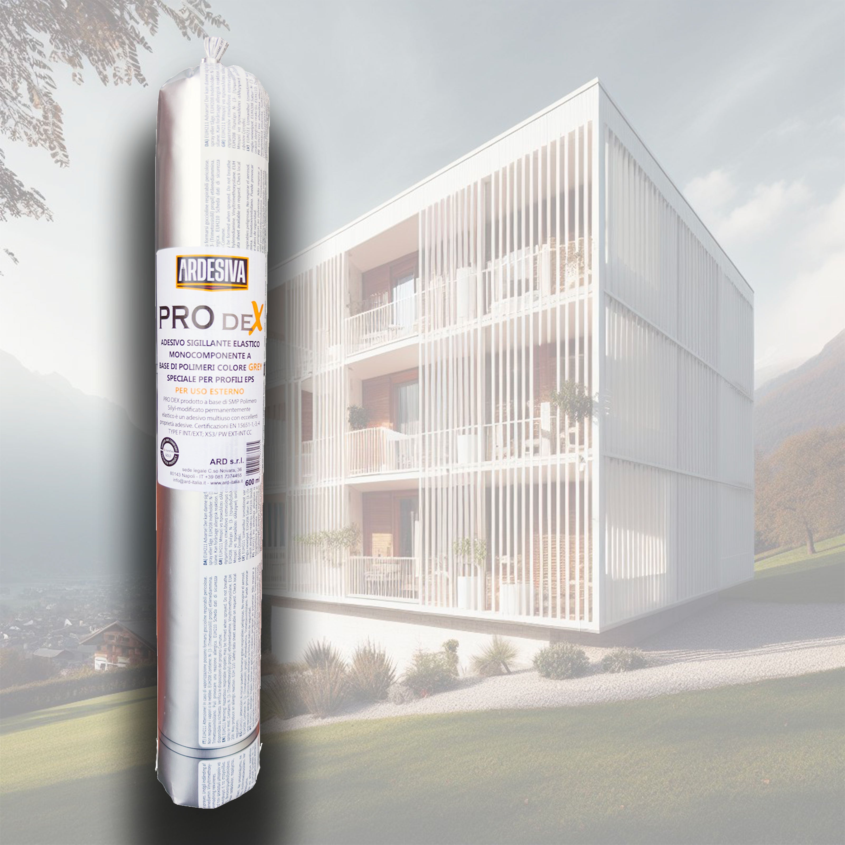 Colla 600ml da esterno per WPC PVC e Polimeri ARDESIVA superpotente ideale per Lamelli e pannelli per facciate - Eternal Parquet