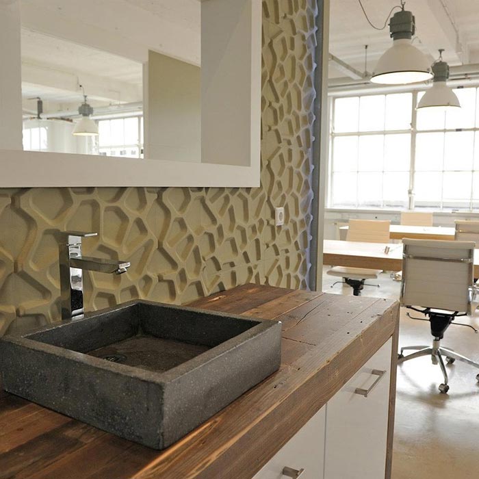 €1,99 Pannello in fibra naturale a parete 3D, rivestimento di lusso 3D 50X50cm BIANCO verniciabile GRIGLIA Eternal Parquet