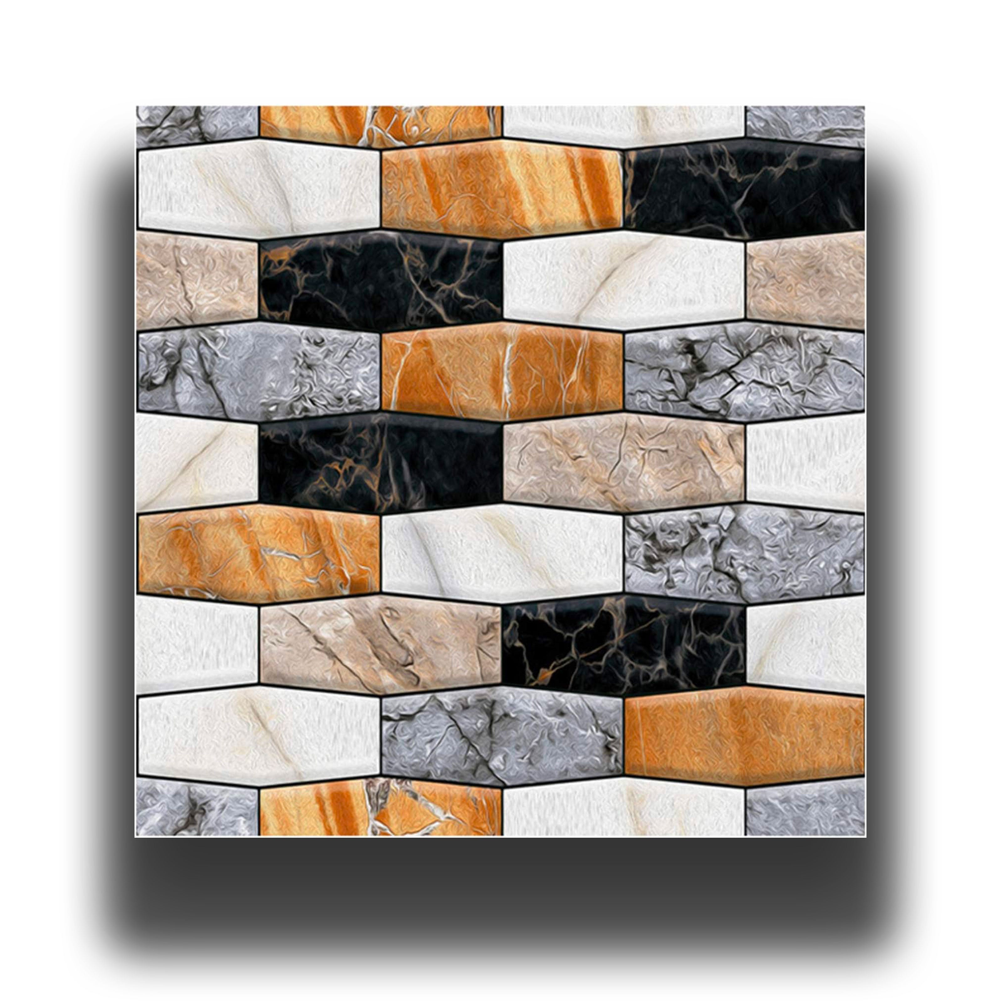 pacco da 4 Pannelli 3D Autoadesivi in PVC 30X30cm vari decori ultrarealistici ideali per bagni e cucine - Eternal Parquet