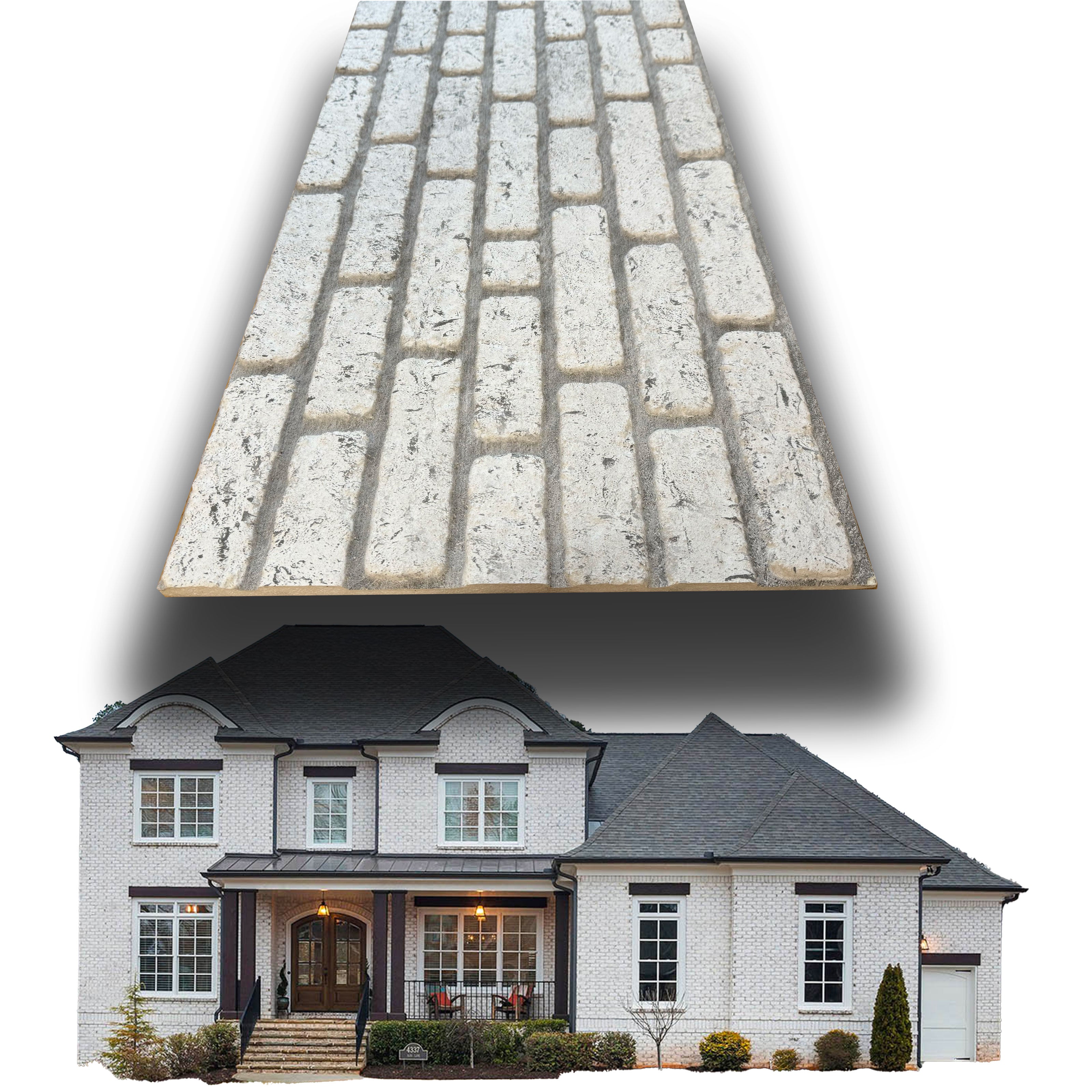 CAPPOTTO esterno - interno isolante in STYROFOAM 3D da 2cm con sabbiatura e malta mattoni Bianchi antichi - Eternal Parquet