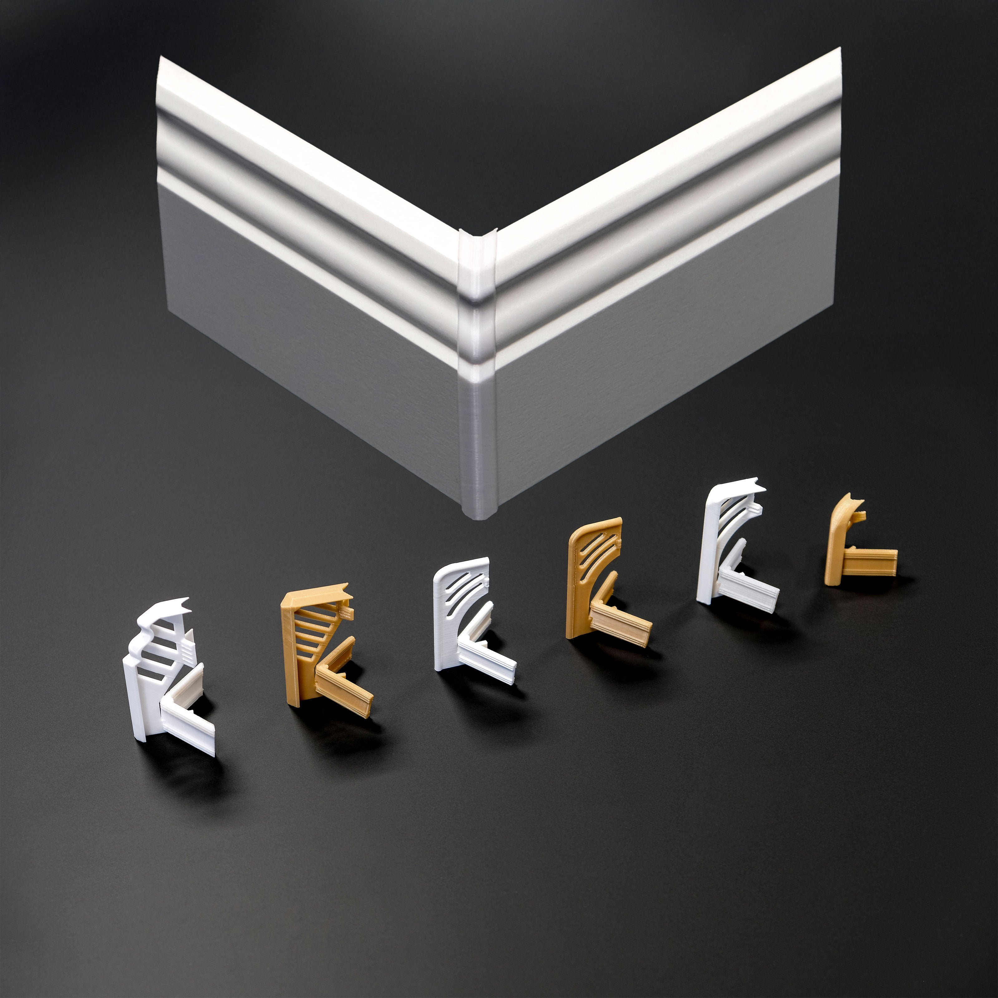 Kit N.5 Proteggiangoli esterni coordinati ai nostri Battiscopa in fibra di legno bianchi - Eternal Parquet