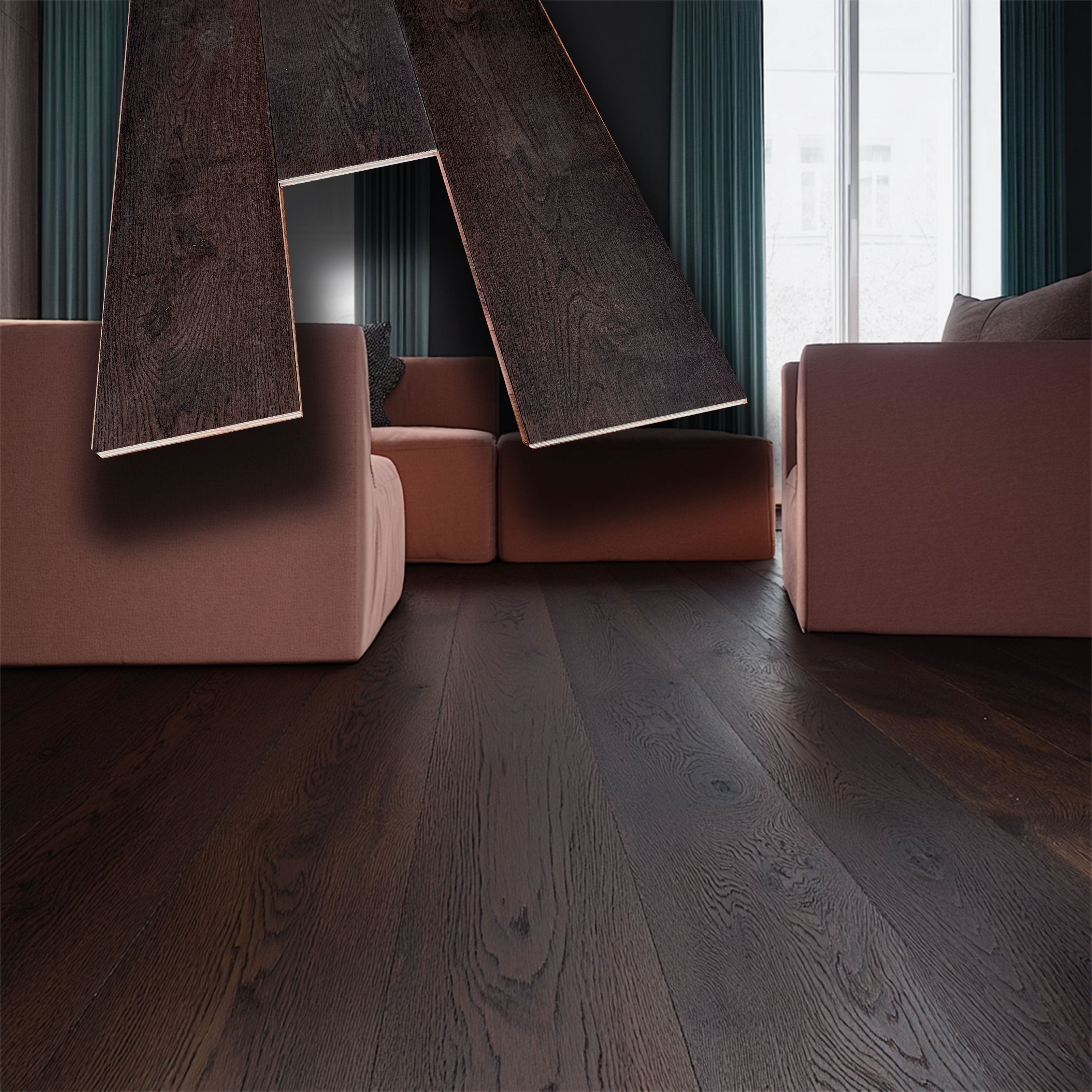 €38,99MQ *MEGA STOCK* Lotto da 41mq di Listone prefinito ROVERE BABYLON Vern. bisell. Spazz. 20,5x250x1800/2400mm (6mm nobile) - Eternal Parquet