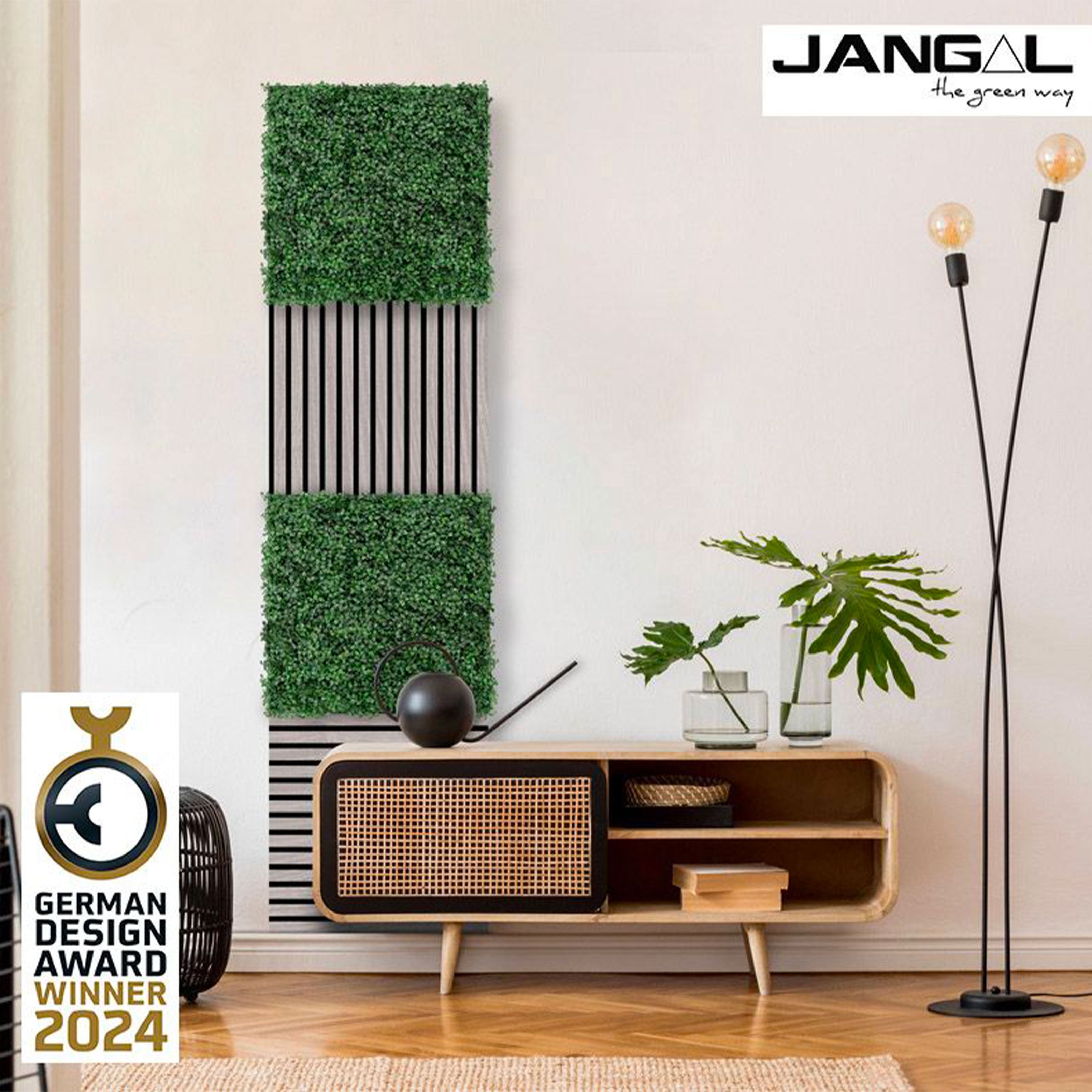 JANGAL Pannelli acustici Modulabili in FLORA sintetica ULTRAREALISTICA 52x52cm mod. DARK BUXUS - Eternal Parquet