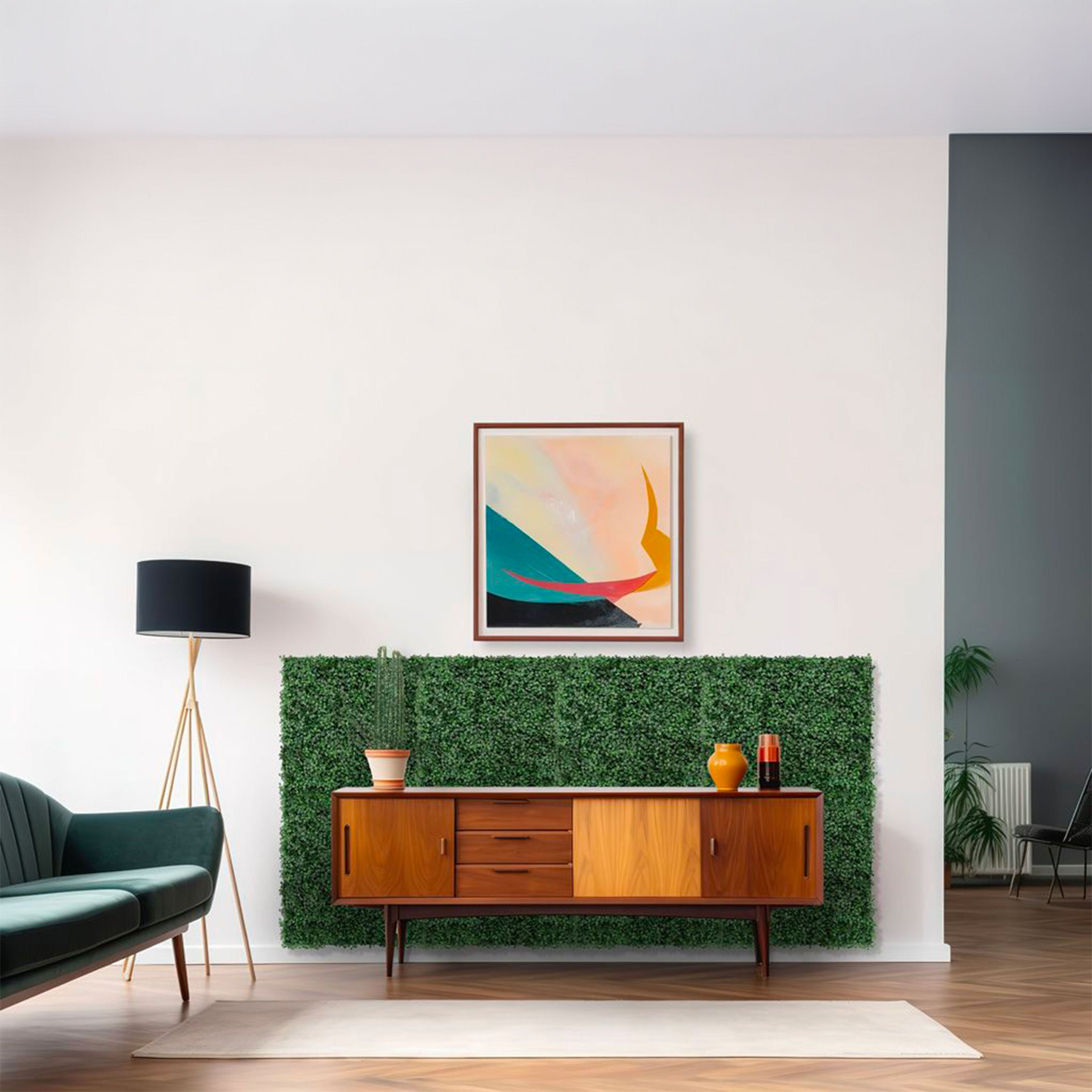 JANGAL Pannelli acustici Modulabili in FLORA sintetica ULTRAREALISTICA 52x52cm mod. DARK BUXUS - Eternal Parquet