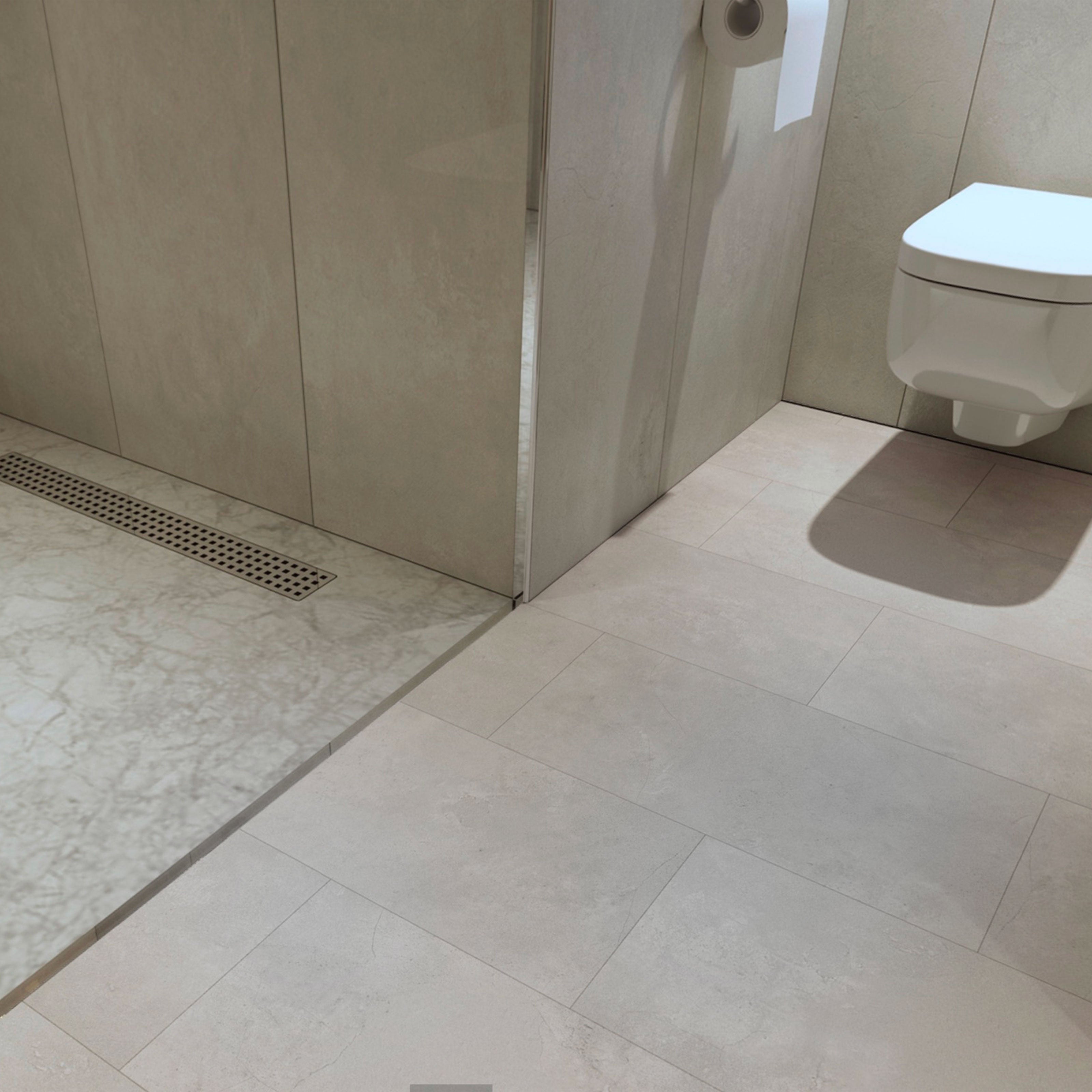 TAAC! il Pavimento SPC in Polvere di Pietra Fast-click 5mm (sp.4+1) eff. Cemento 610X305mm mod. DENEB - Eternal Parquet