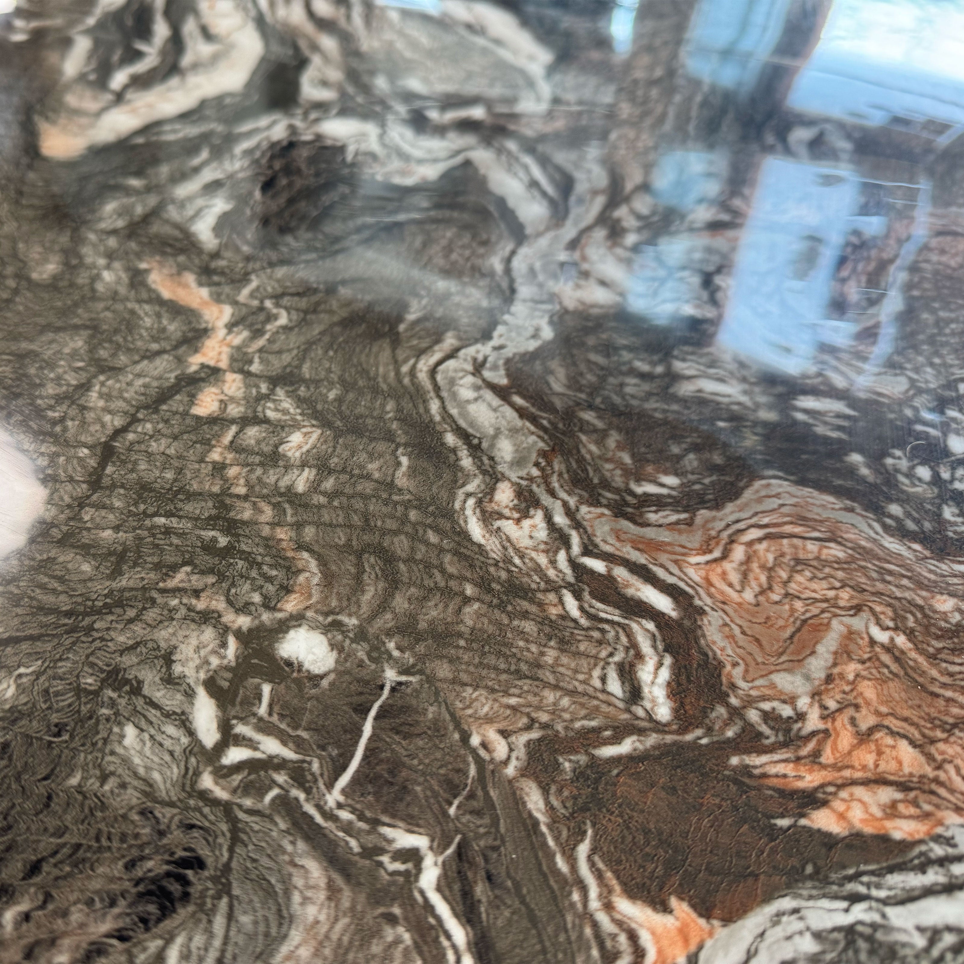 Rotolo da 3,6mq Rivestimento AUTOADESIVO in SXP thermo/acustico MARMO LUCIDO HI-RES 1200x3000x2,5mm HYDRO. Col. 25 - Eternal Parquet