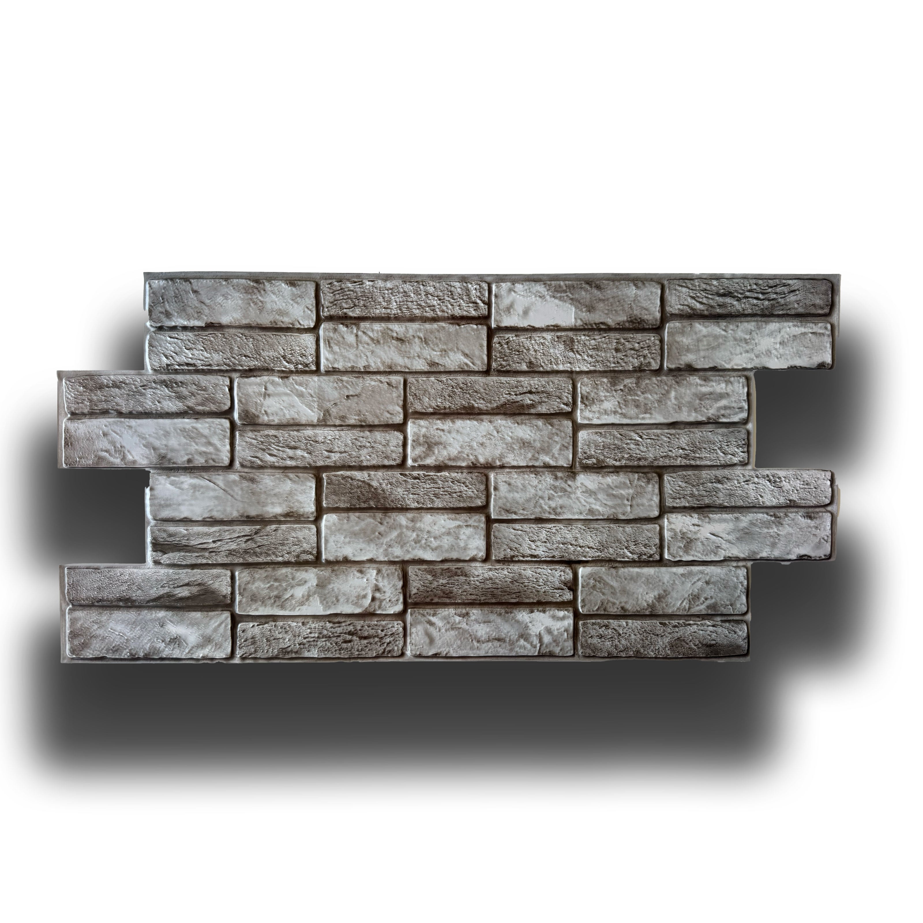 pacchi da 10 o 20 Pannelli 3D Rivestimento a parete in PVC effetto PIETRA GRIGIA DOPPIA 96x48cm Realistici, isolanti - Eternal Parquet