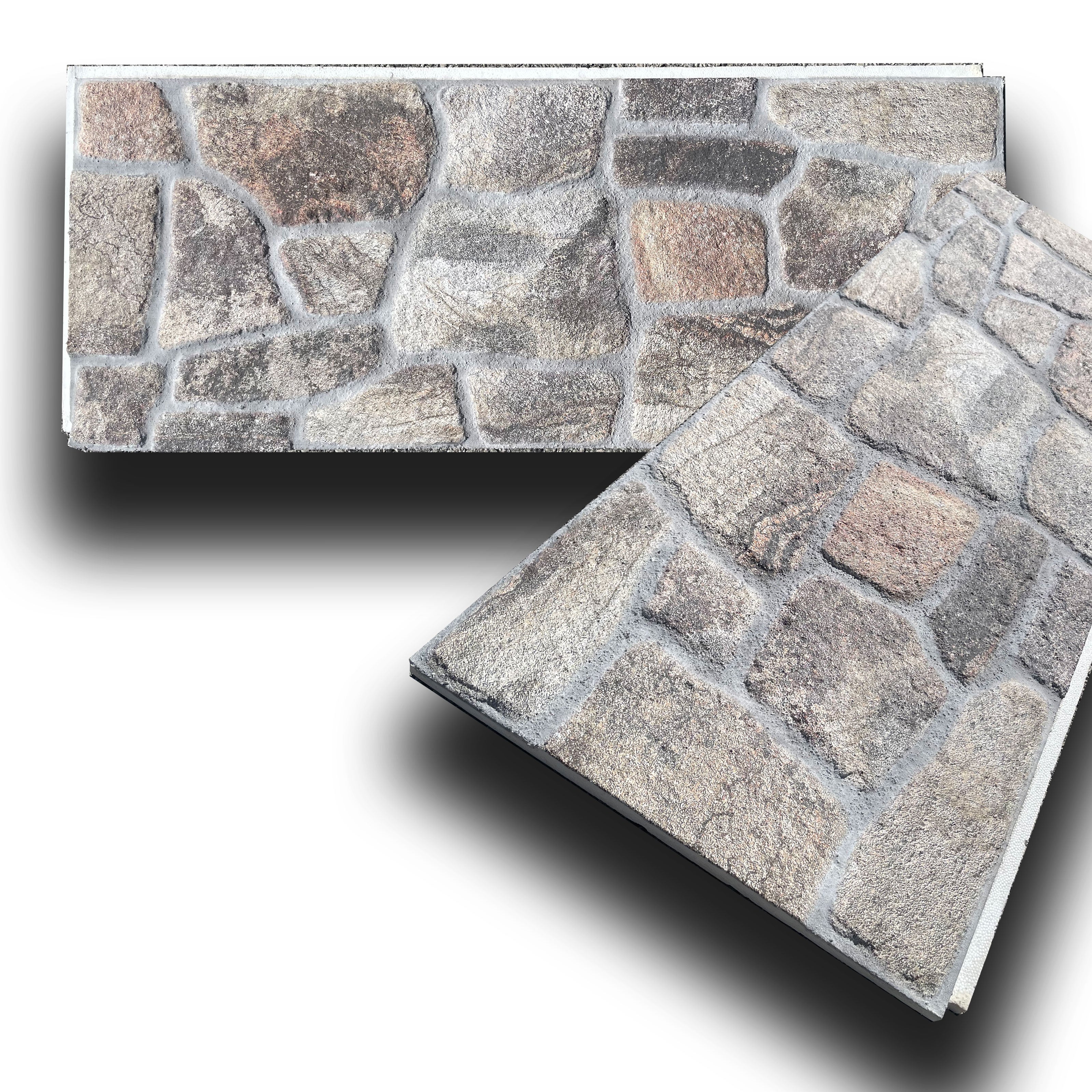 CAPPOTTO esterno - interno Pannello STYROFOAM e PIETRA GRIGIA 120x50cm spess. 4cm "con incastri" - Eternal Parquet