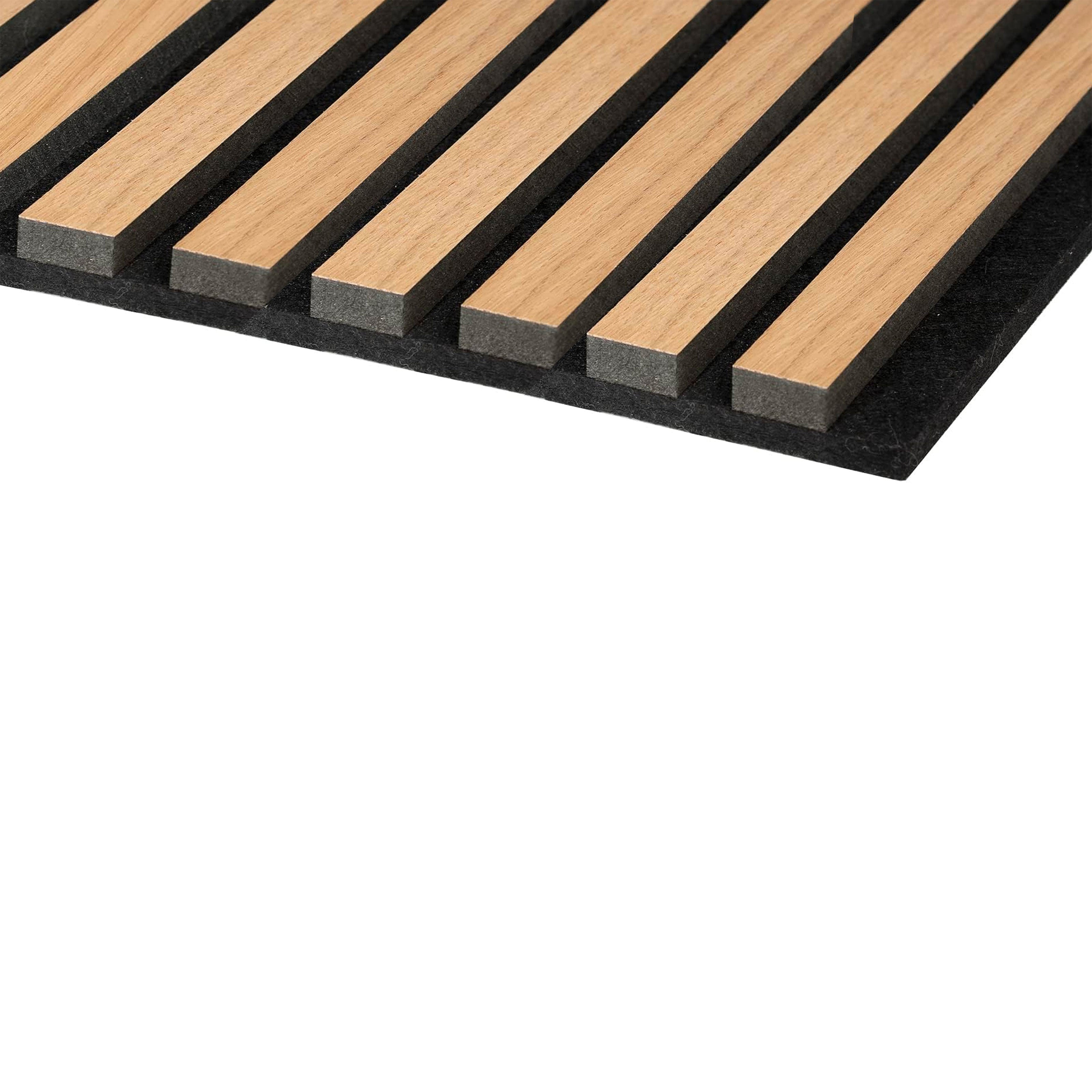 Pannello ACUSTICO Euroacustic Flex (1,65mq) a Lamelli in FIBRA DI LEGNO + feltro mis. 9x600x2750mm varie Texture - Eternal Parquet