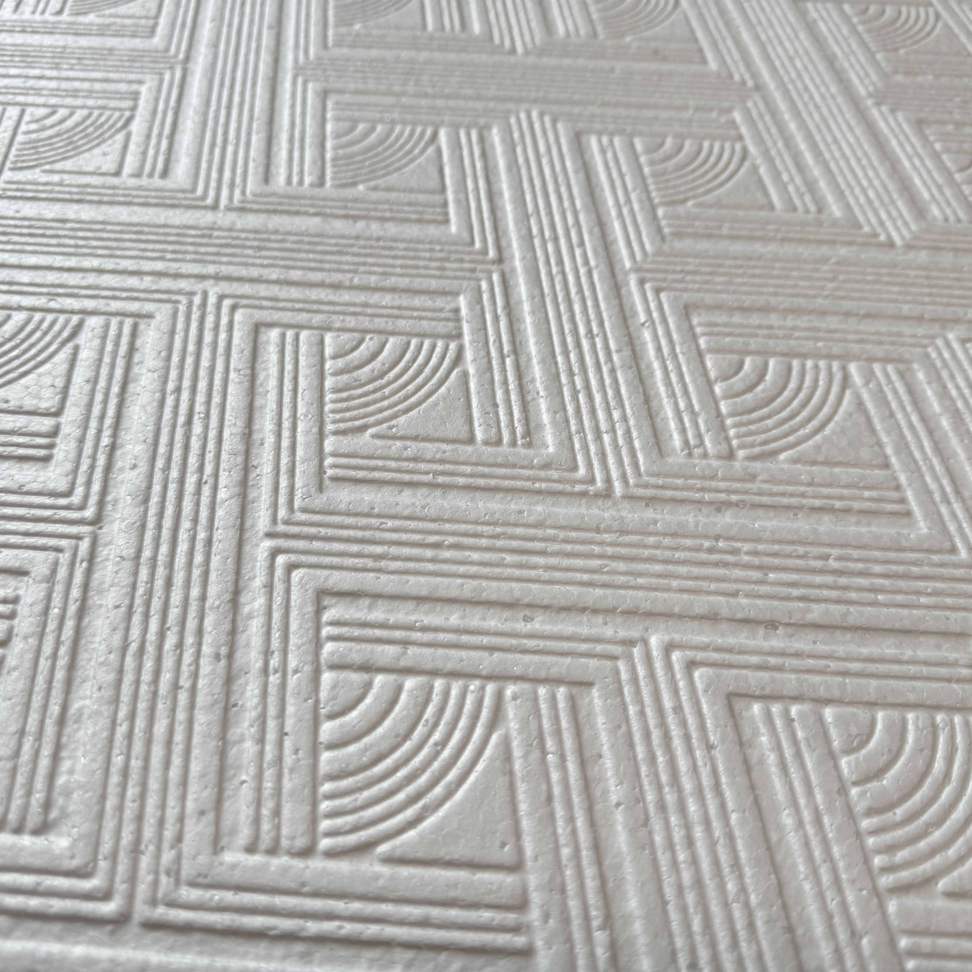 10 o 20mq (40 oppure 80 pezzi) di pannello decorativo a soffitto in polistirene compatto 50x50cm (spess. 1cm) ELVAS Eternal Parquet