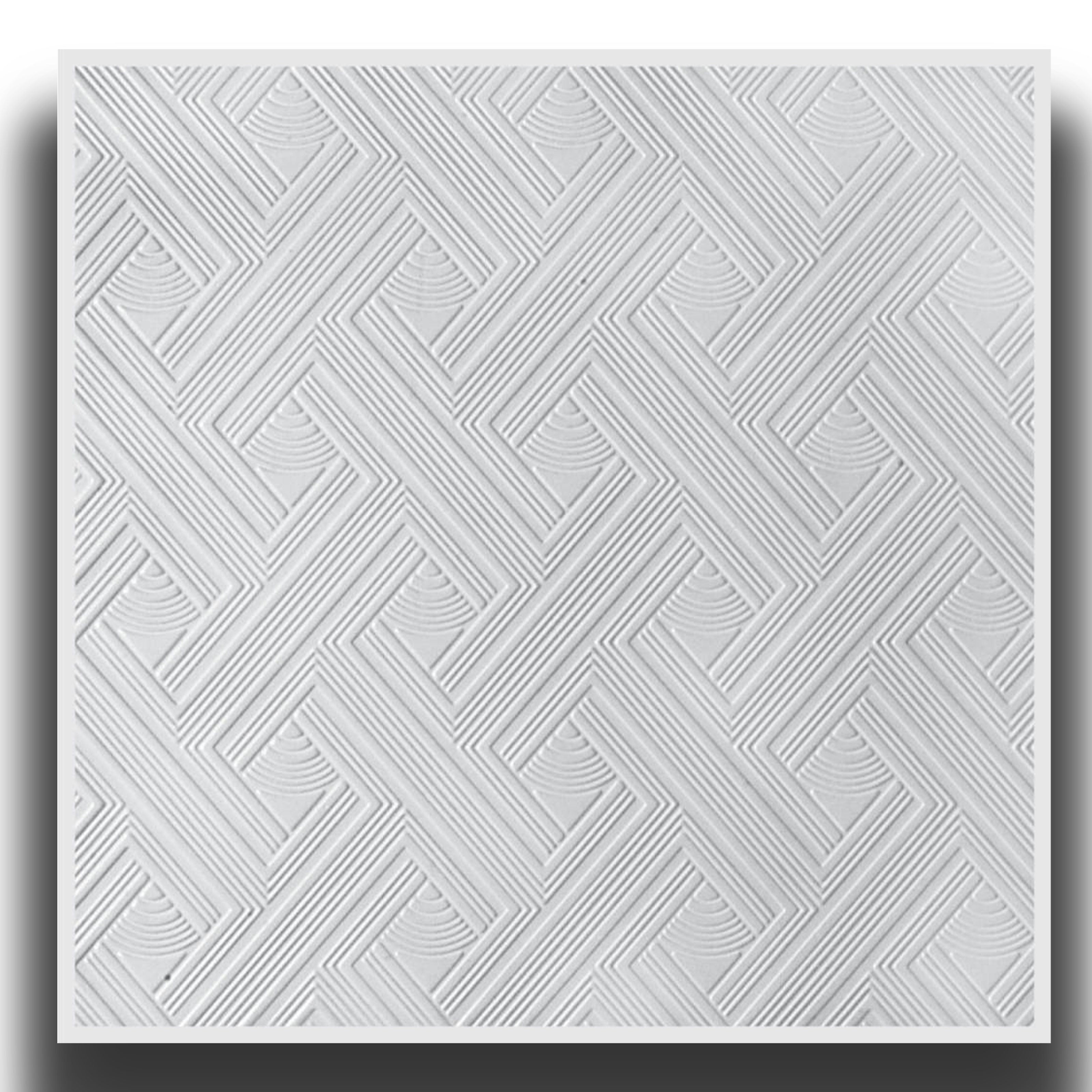 10 o 20mq (40 oppure 80 pezzi) di pannello decorativo a soffitto in polistirene compatto 50x50cm (spess. 1cm) ELVAS Eternal Parquet