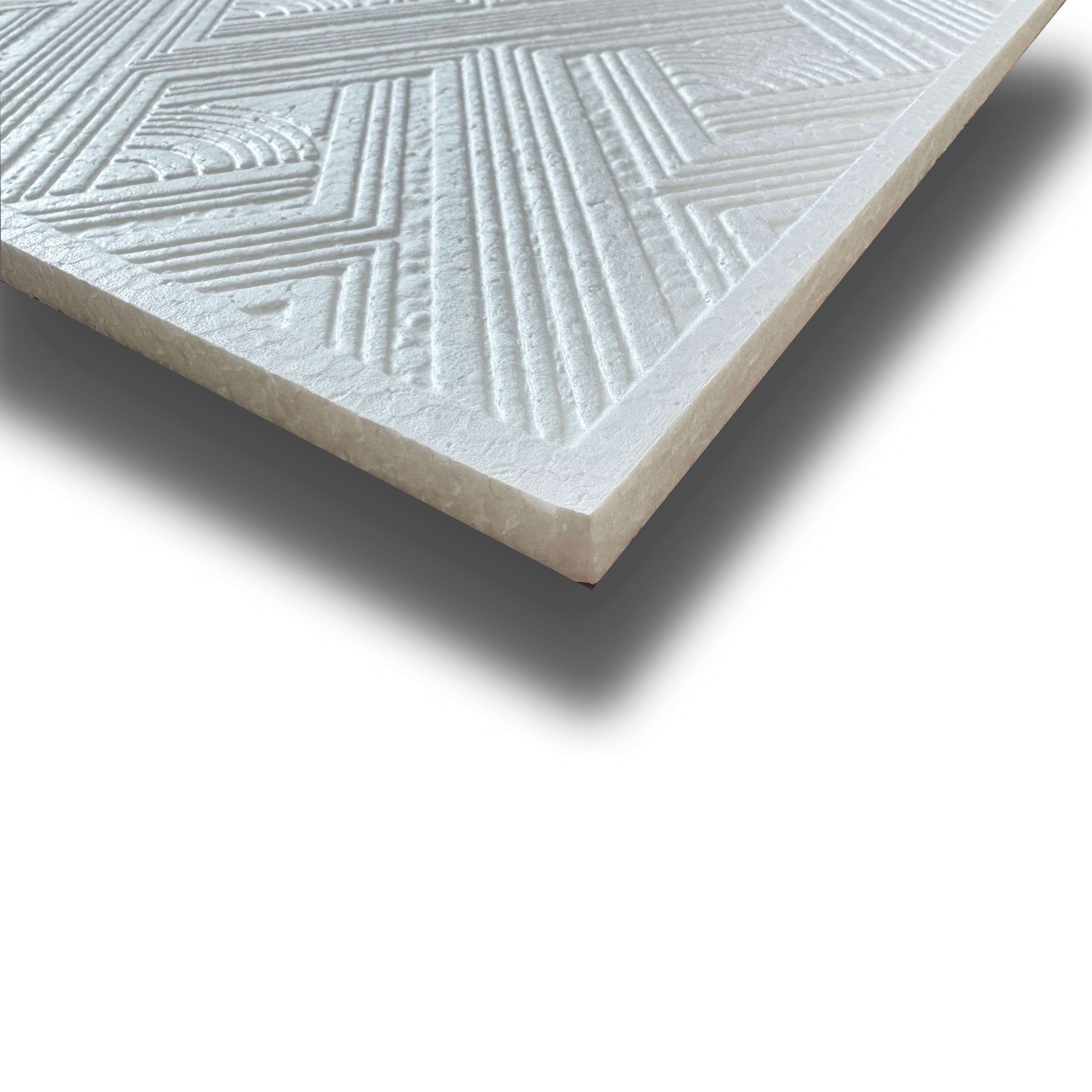 10 o 20mq (40 oppure 80 pezzi) di pannello decorativo a soffitto in polistirene compatto 50x50cm (spess. 1cm) ELVAS Eternal Parquet