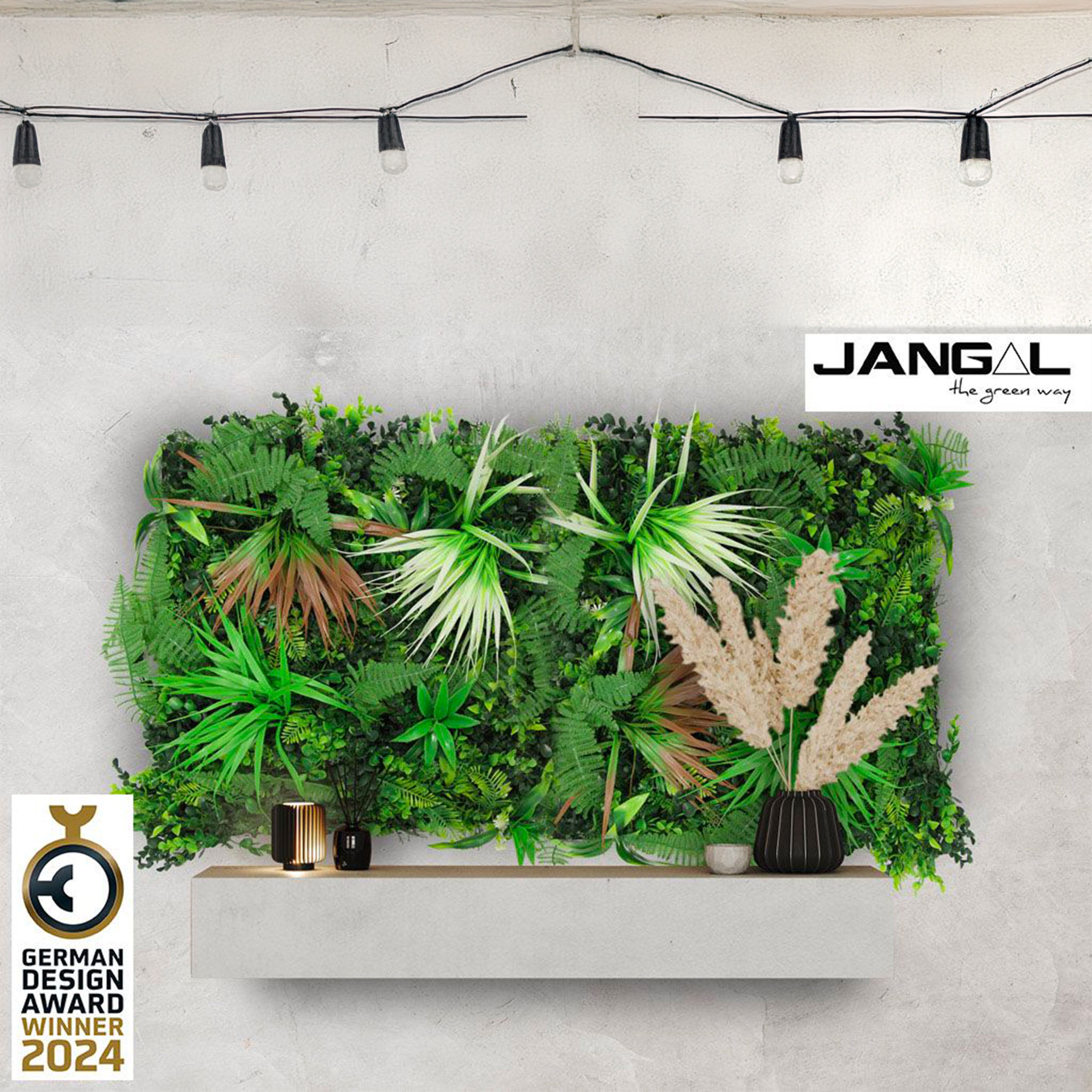 JANGAL Pannelli acustici Modulabili in FLORA sintetica ULTRAREALISTICA 52x52cm mod. EXOTIC - Eternal Parquet