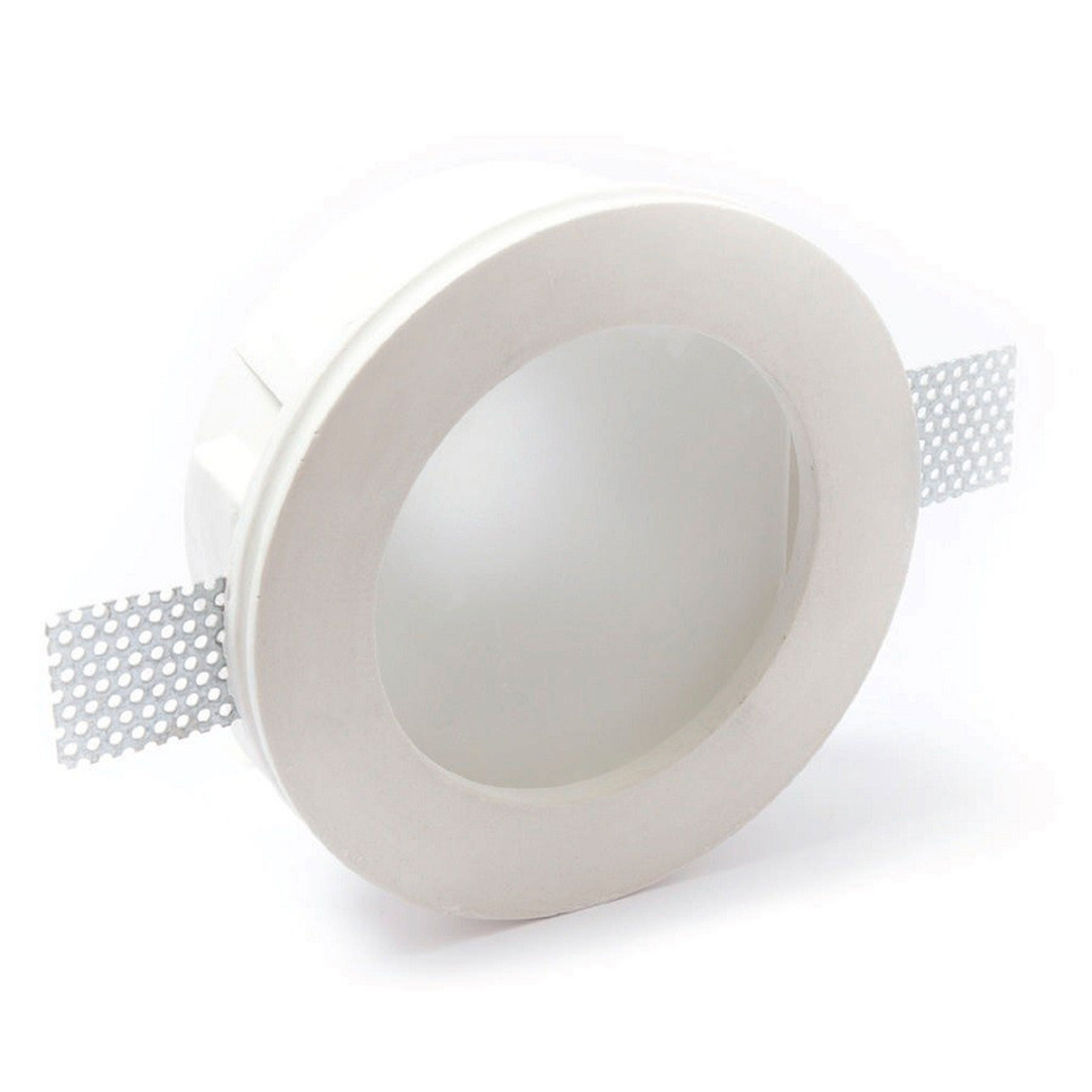 *STOCK* n.10 Portafaretto In Gesso Ceramico ad incasso Diametro 170 con Vetro 40W GU10 IP20 - Eternal Parquet