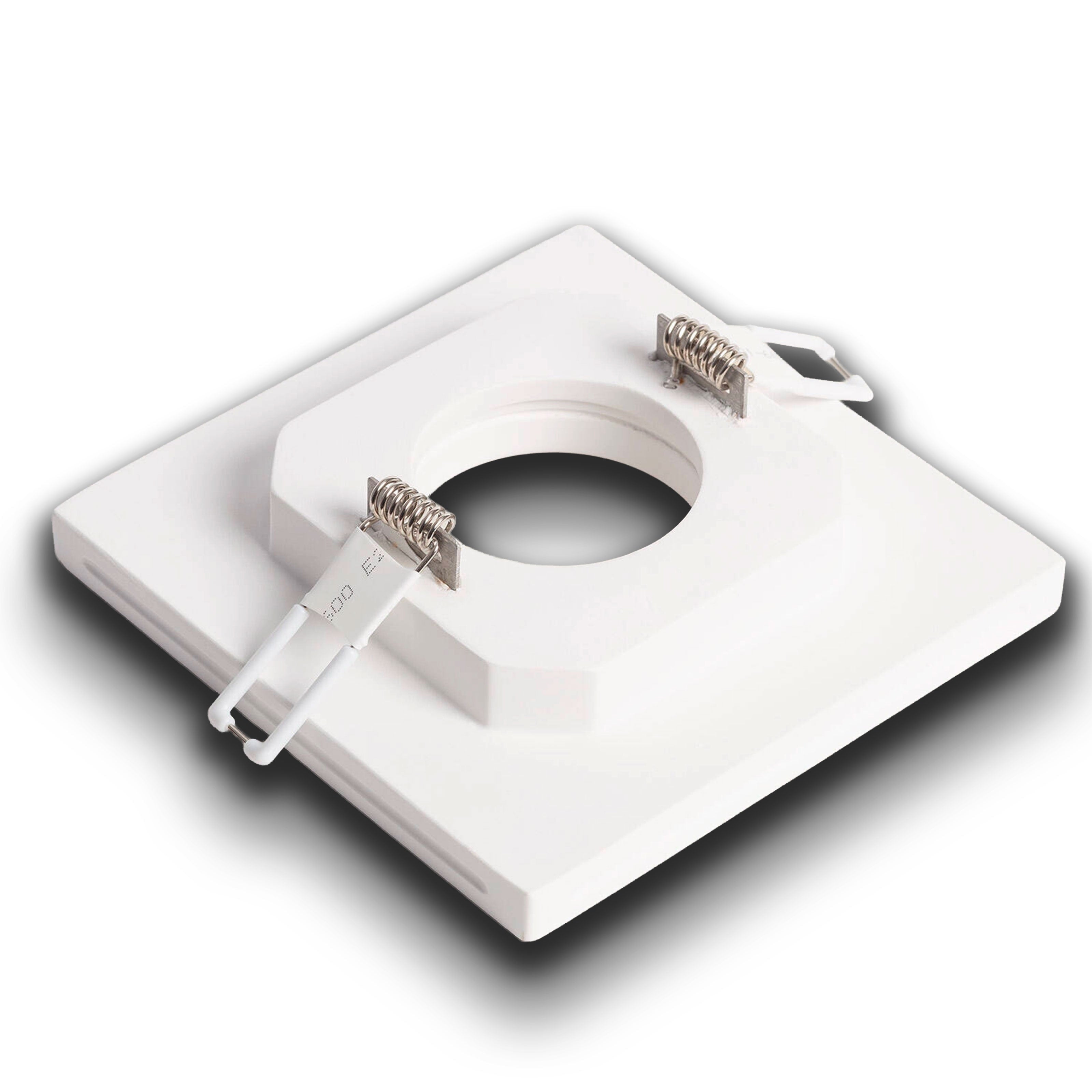 *STOCK* Portafaretto In Gesso Ceramico ad incasso 120x120x45mm foro tondo 40W GU10 IP20 - Eternal Parquet