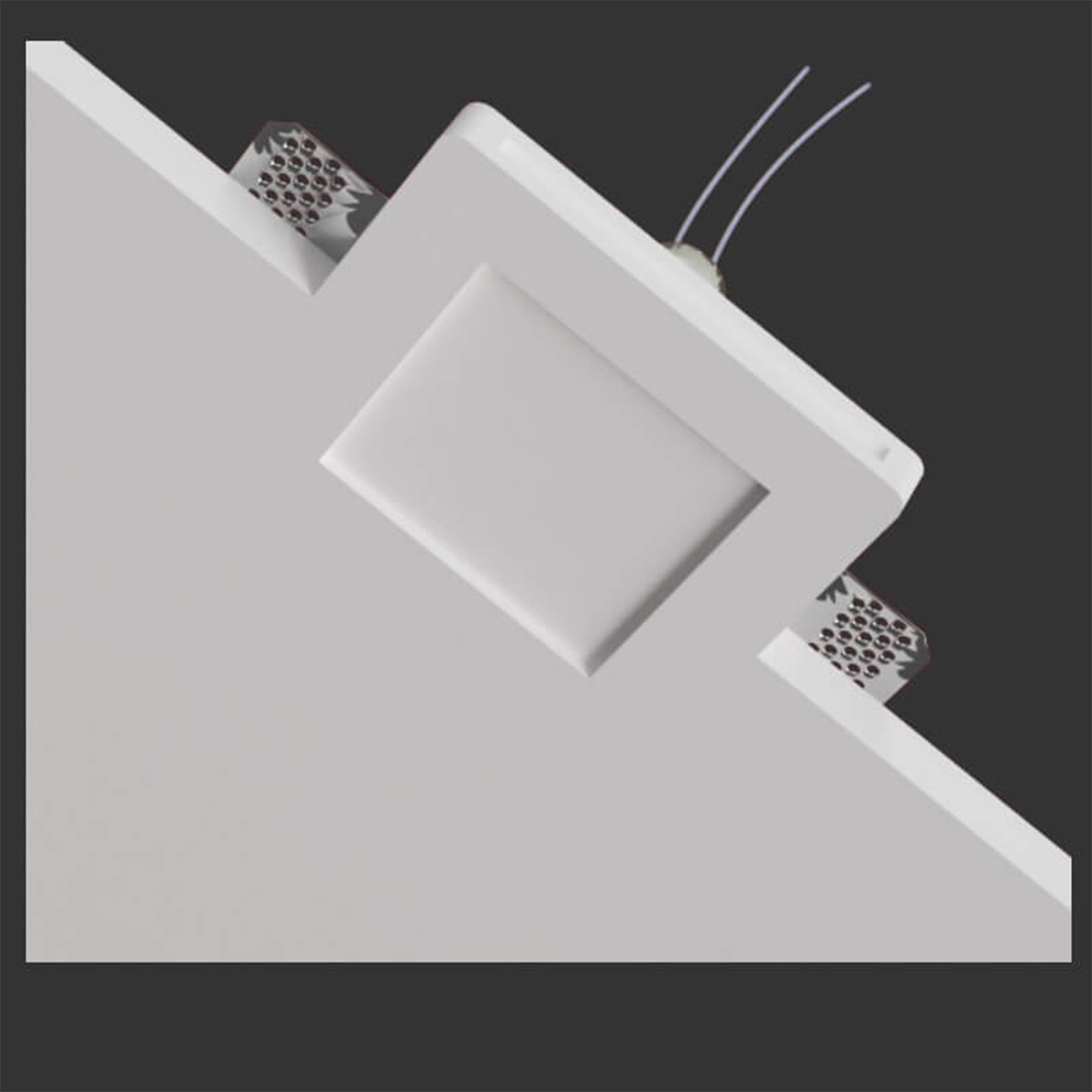 *STOCK* n.10 Portafaretti In Gesso Ceramico ad incasso 150x150 con Vetro 40W GU10 IP20 - Eternal Parquet