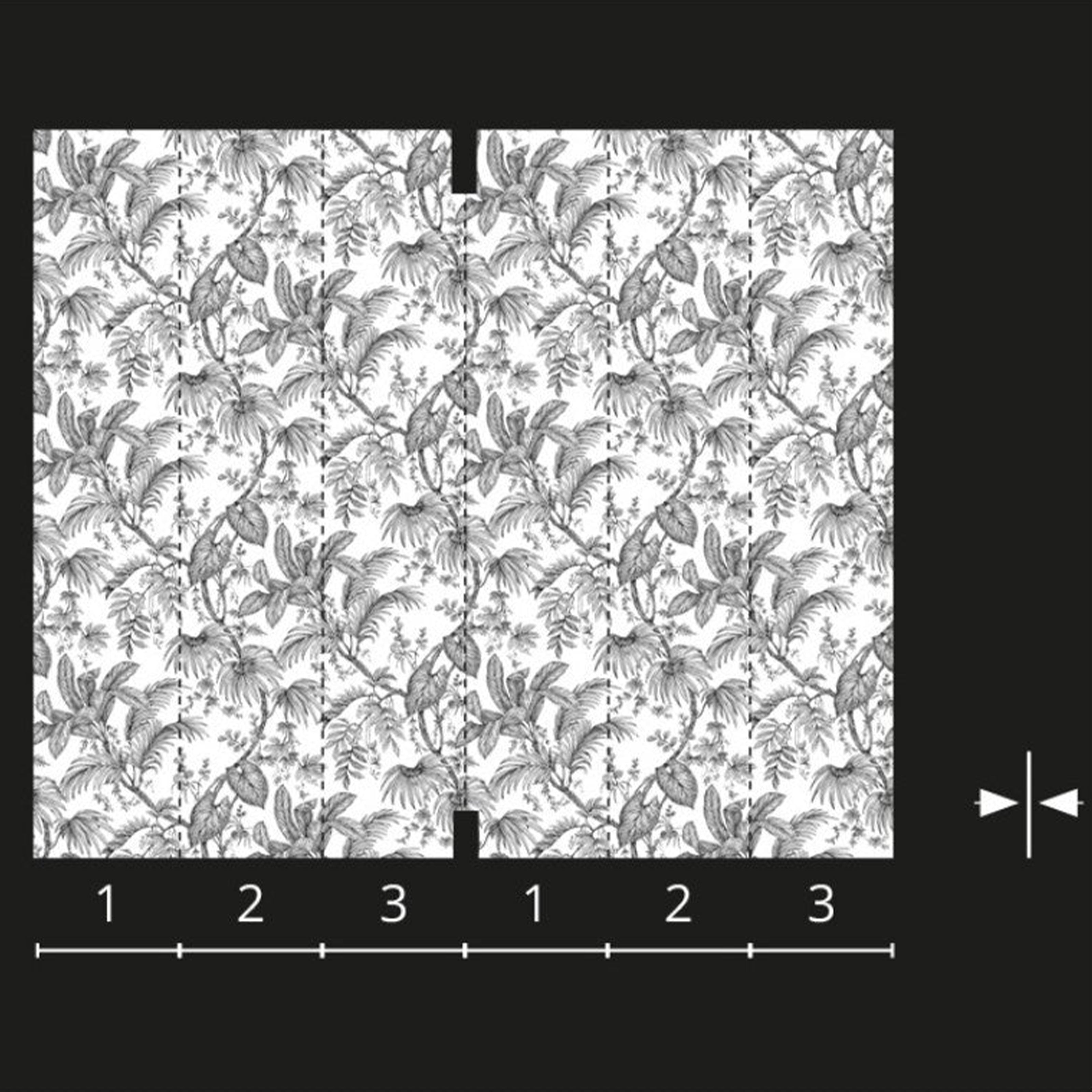 Pannello 159x270cm di Carta da Parati TNT a modulo raccordabile continuativo Voyager LEAVESBW - Eternal Parquet