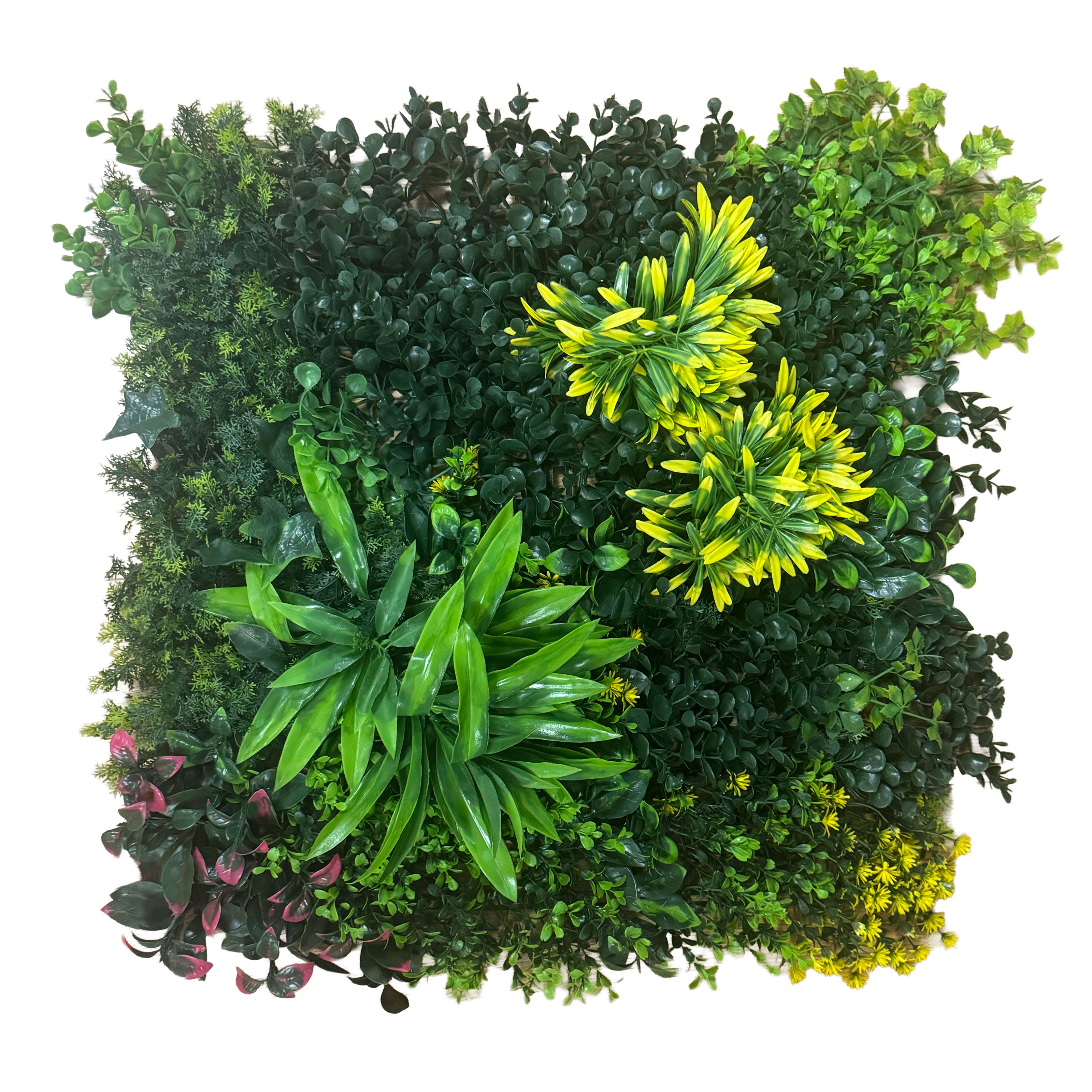 Pannelli Verde Verticale 50×50 cm Ultra-realistici e folti, per interno/esterno Mod. Romantic - Eternal Parquet - Eternal Parquet