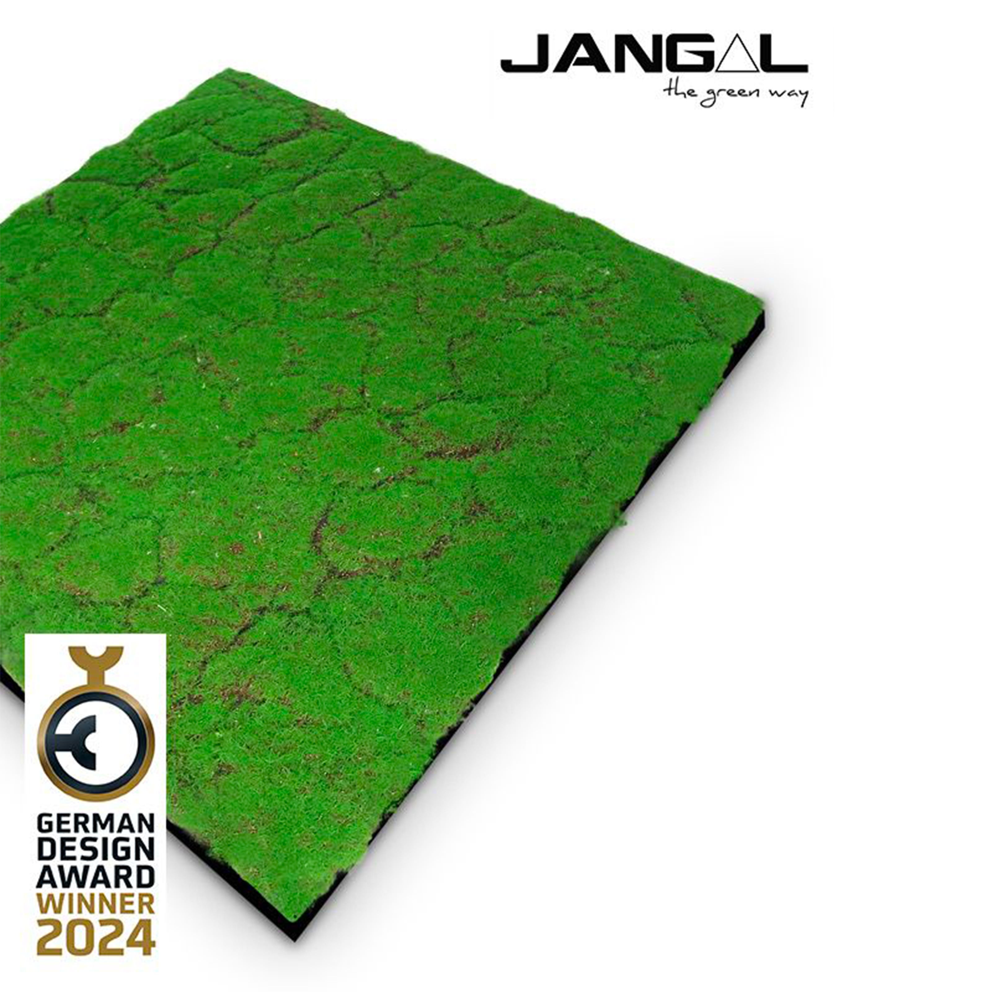 JANGAL Pannelli acustici Modulabili in FLORA sintetica ULTRAREALISTICA 52x52cm mod. FOREST GREEN - Eternal Parquet