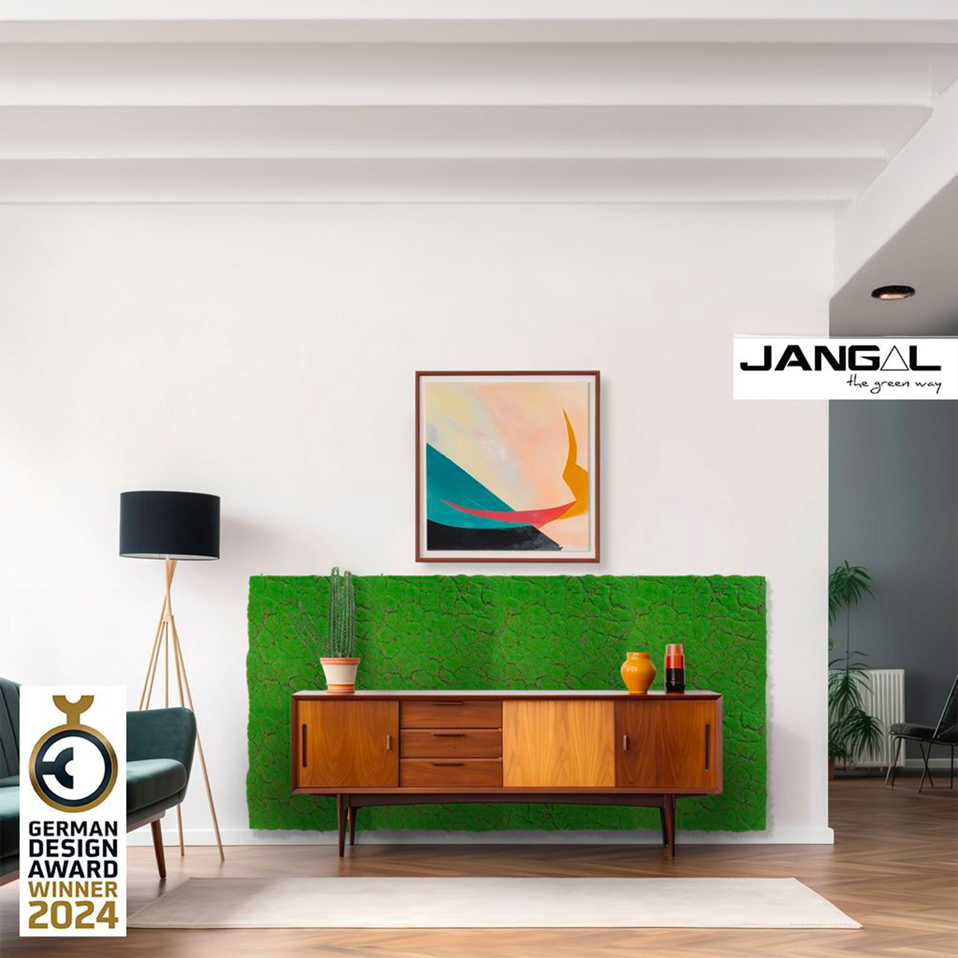 JANGAL Pannelli acustici Modulabili in FLORA sintetica ULTRAREALISTICA 52x52cm mod. FOREST GREEN - Eternal Parquet