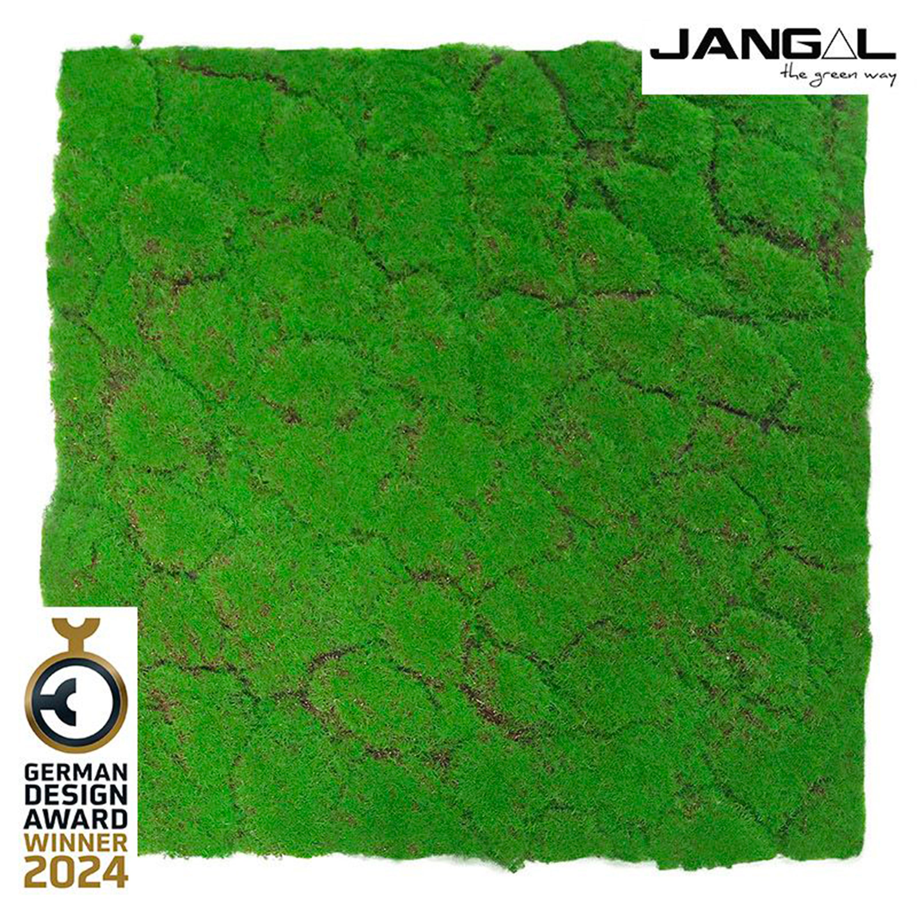 JANGAL Pannelli acustici Modulabili in FLORA sintetica ULTRAREALISTICA 52x52cm mod. FOREST GREEN - Eternal Parquet