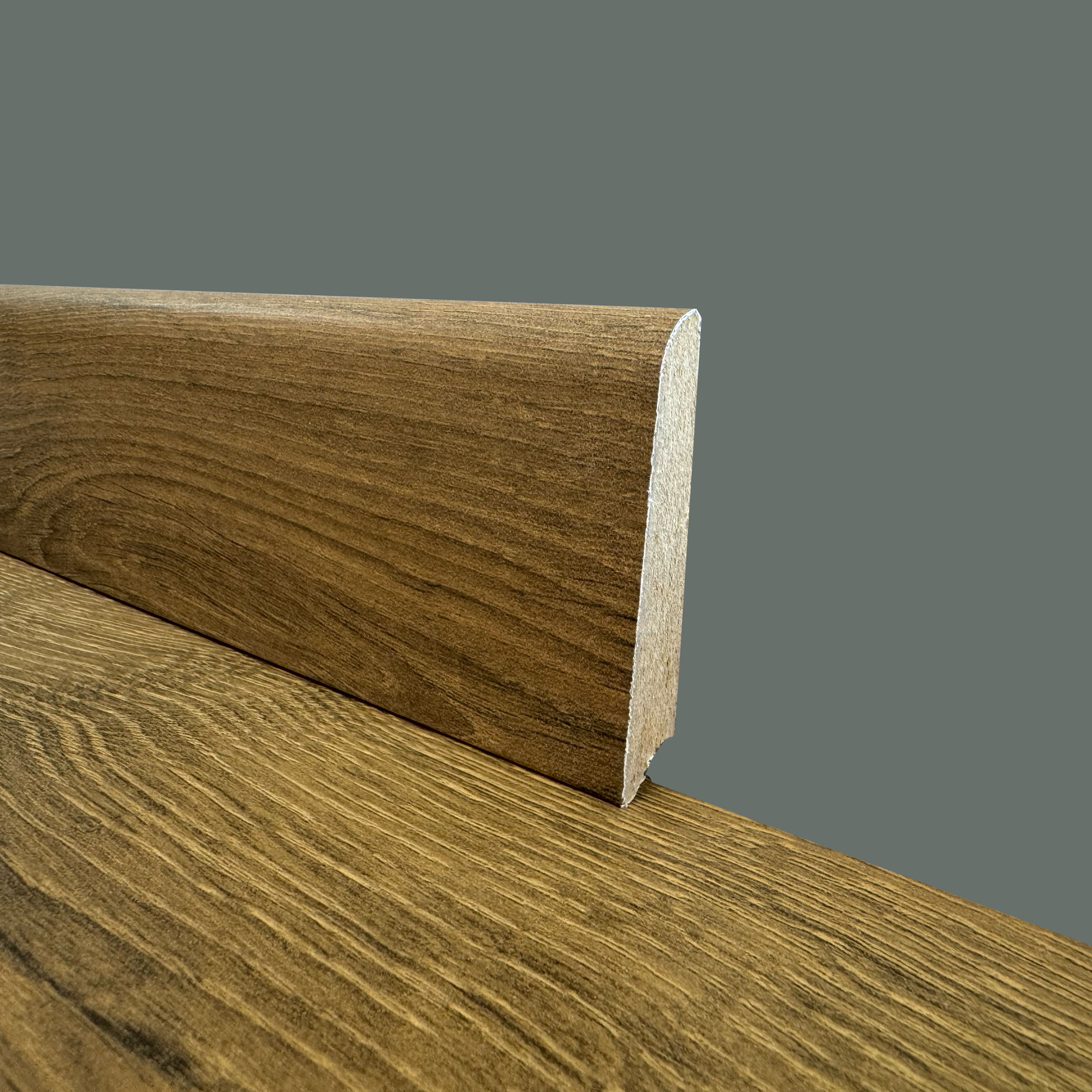 €2,99ml - BATTISCOPA in FIBRA DI LEGNO coordinato GAMMA LAMINATI 70x15 inclinato vari decori - Eternal Parquet