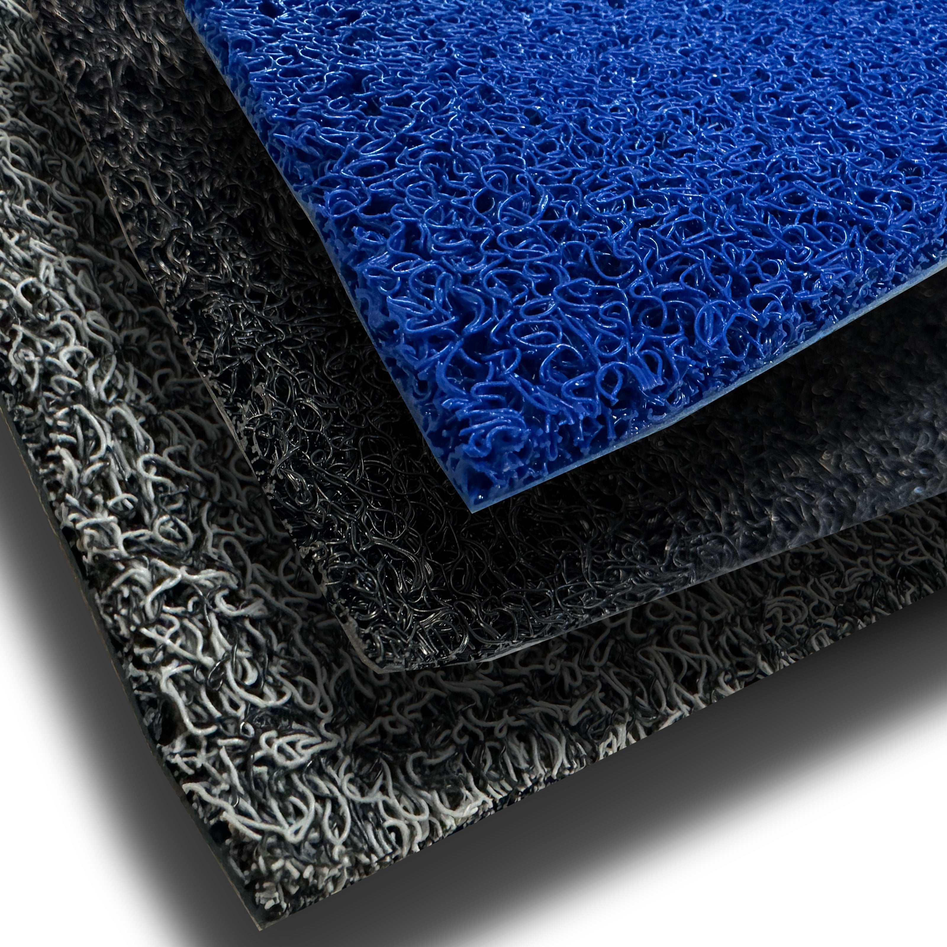 ***STOCK rotolo al TAGLIO*** Zerbino in Gomma Ricciolo fondo protettivo spess. 1cm (blu, nero e grigio/nero) altezza 122cm PREZZO AL MQ (122x80cm unità) Eternal Parquet