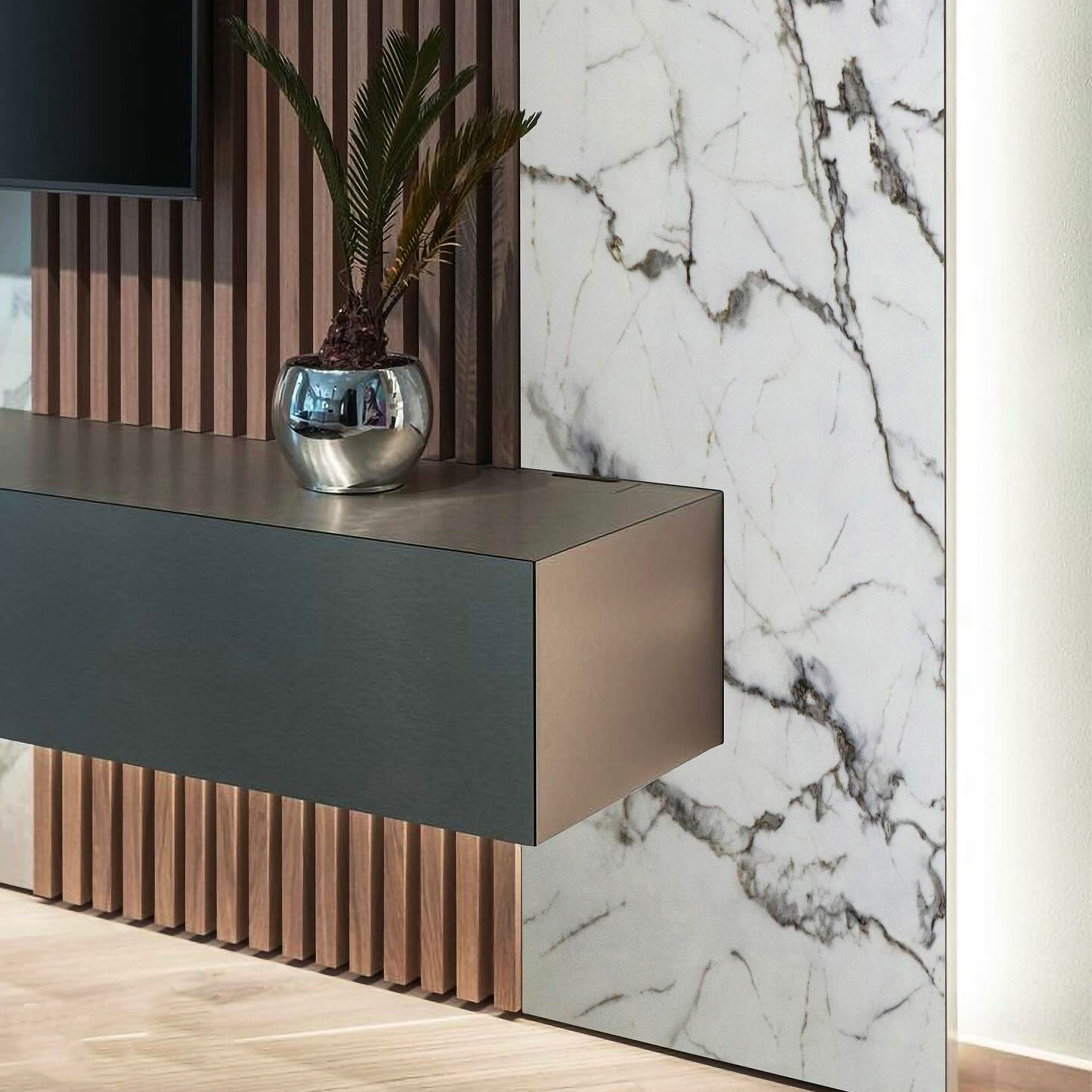 Pacco da n.4pz (2,9mq) Pannelli rivestimento in Polimeri Ultrarealistico effetto Marmo lucido 1220x600x4mm mod.ISCHIA - Eternal Parquet