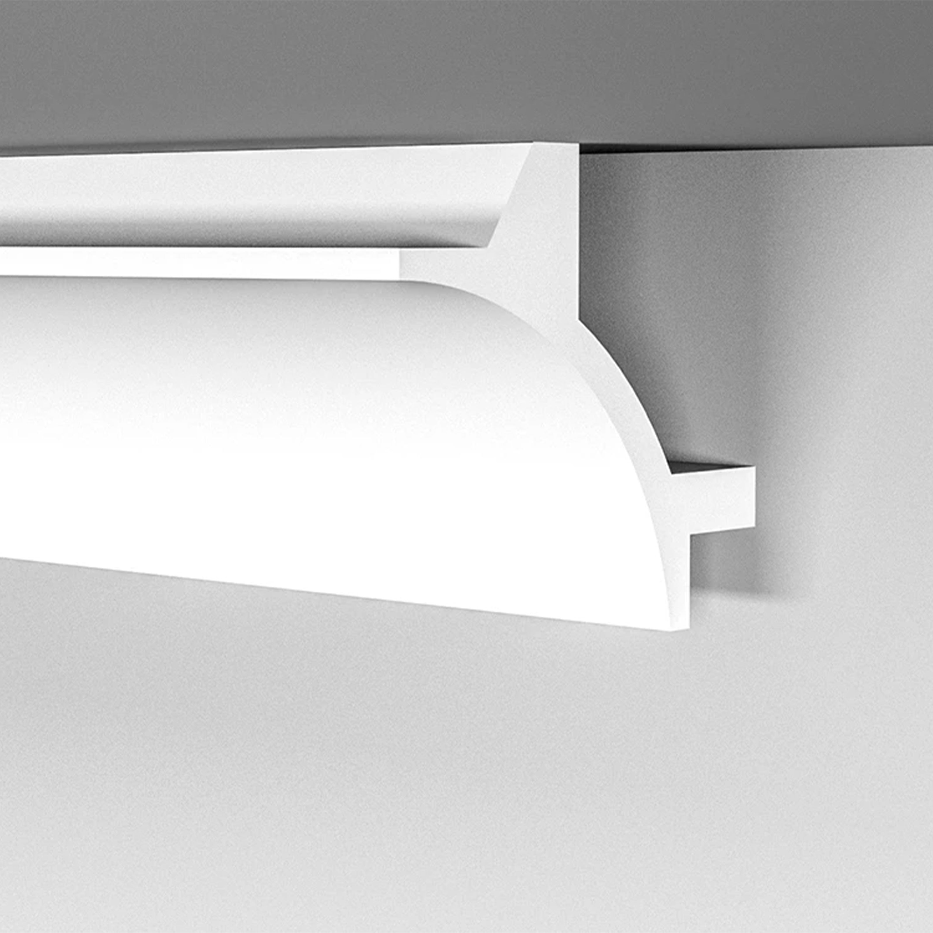 CORNICE A SOFFITTO con predisposizione LED 90x90x2000mm in POLIMERI - Polistrutturato (prezzo al metro) - Eternal Parquet