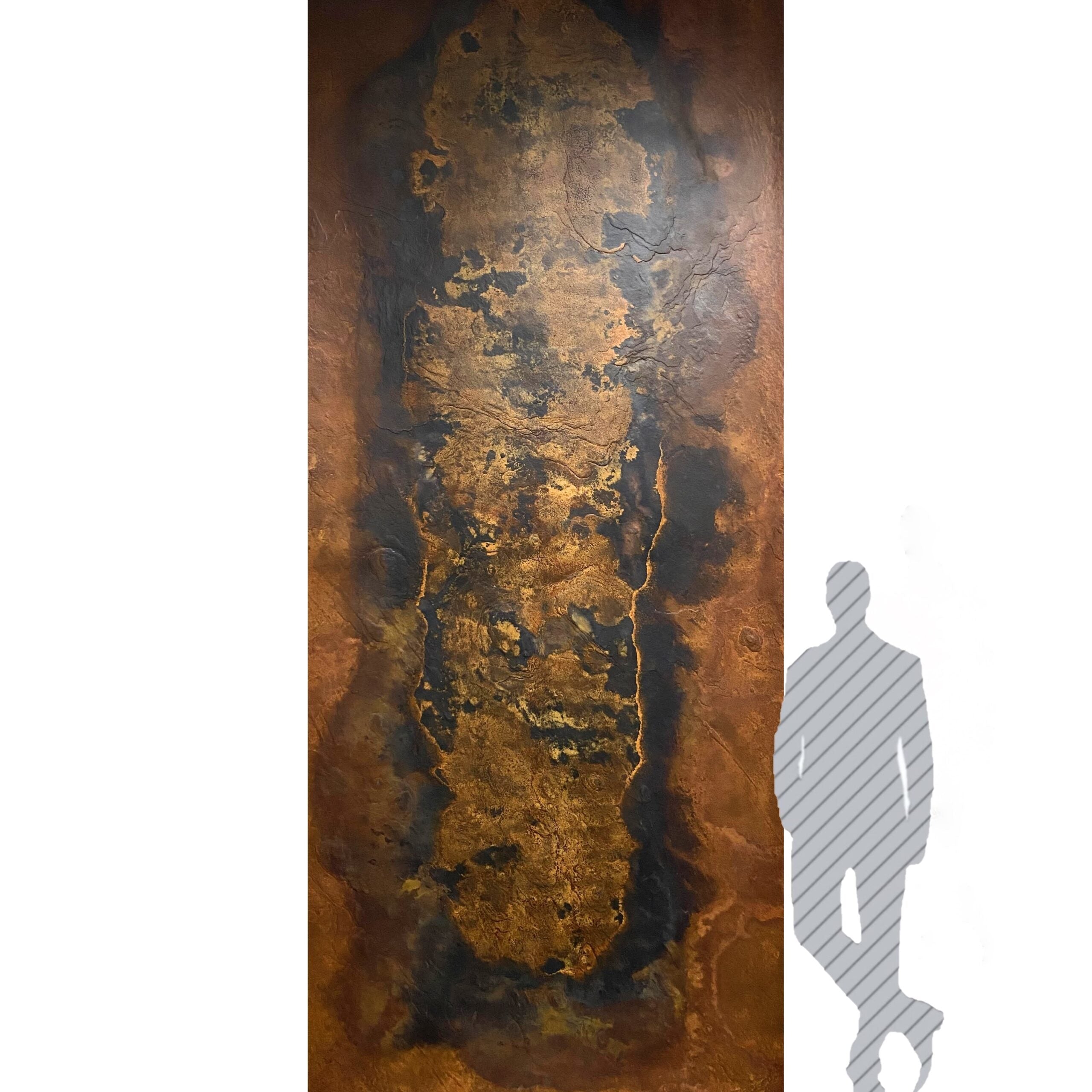 pannello rivoluzionario di Rivestimento interno-esterno in VERA PIETRA CORTEN flessibile 305x122x0,3cm NERO Eternal Parquet