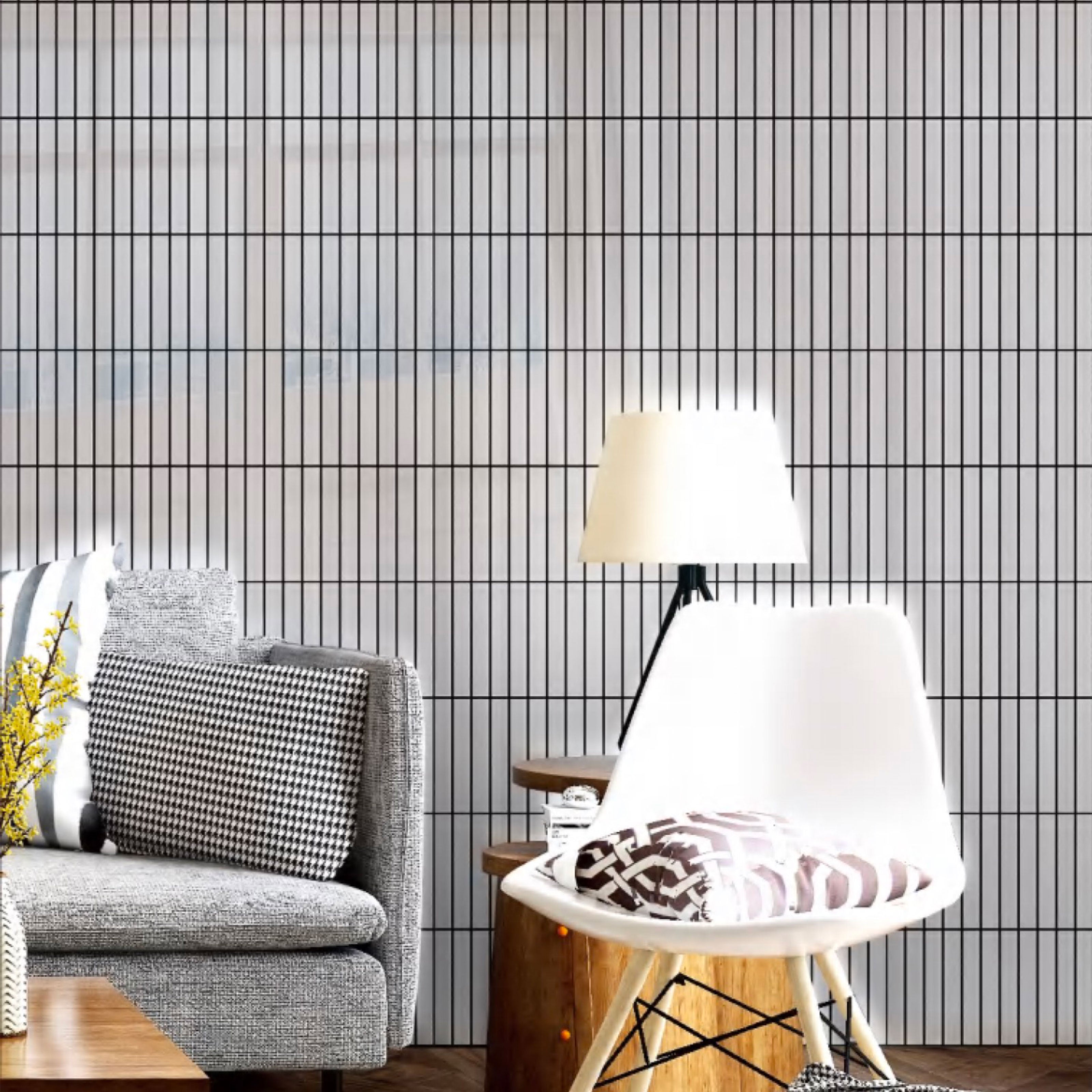 Piastrelle 3D Autoadesive in PET acustiche e isolanti 30x30cm (4mm spessore) LAMELLI CARRARA - Eternal Parquet