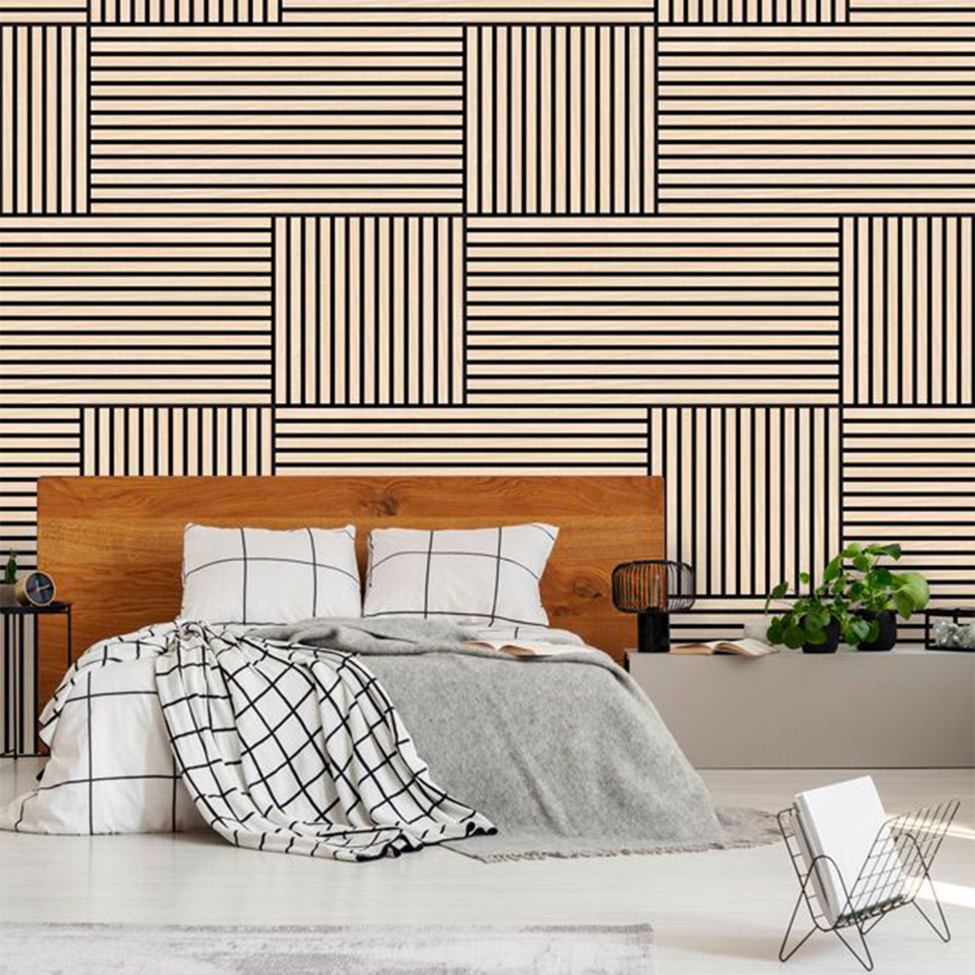 JANGAL Parete acustica a pannelli Modulabile LAMELLI 52x52cm rivestiti vero ROVERE mod. LETEA OAK - Eternal Parquet