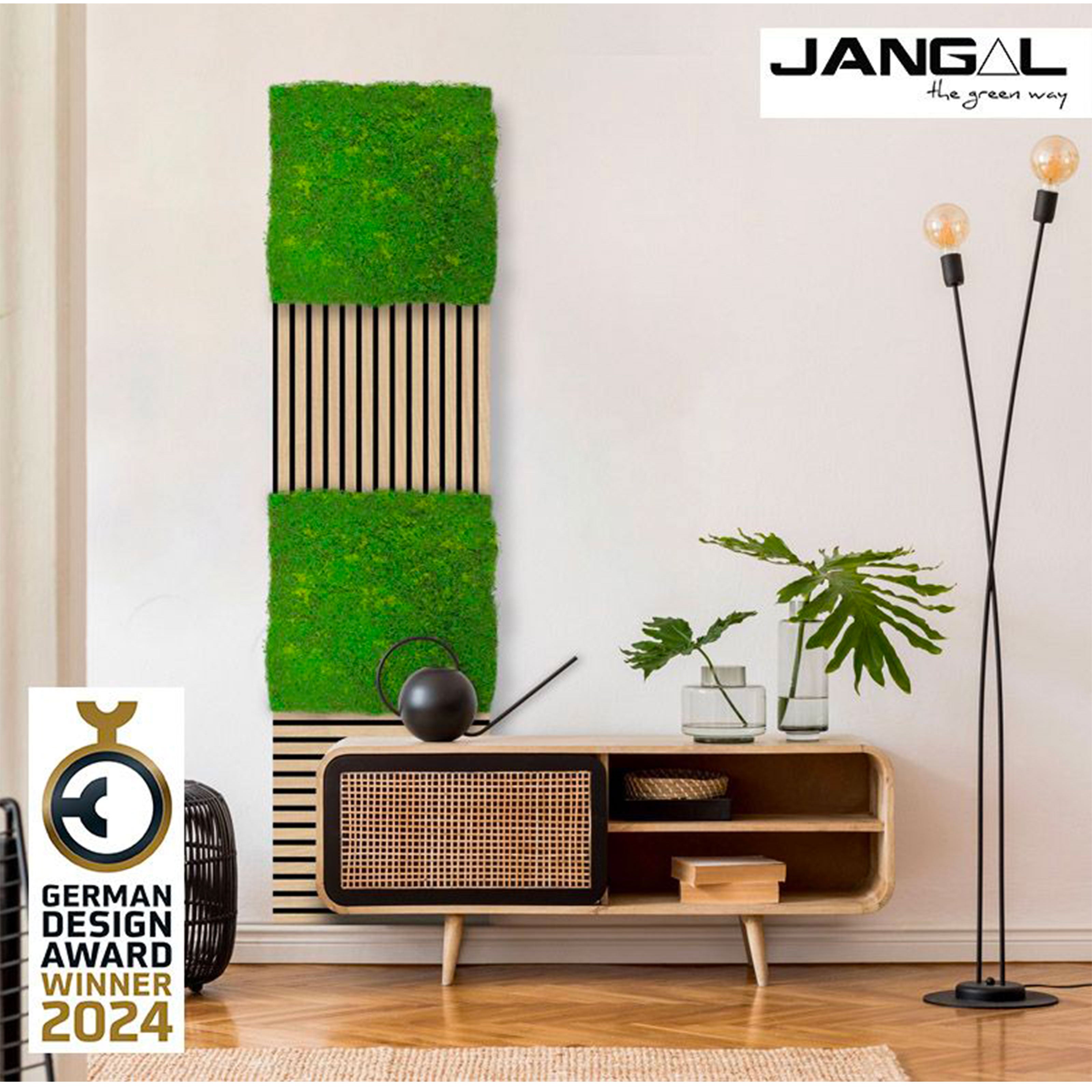 JANGAL Pannelli acustici Modulabili in FLORA sintetica ULTRAREALISTICA 52x52cm mod. LIGHT GREEN - Eternal Parquet