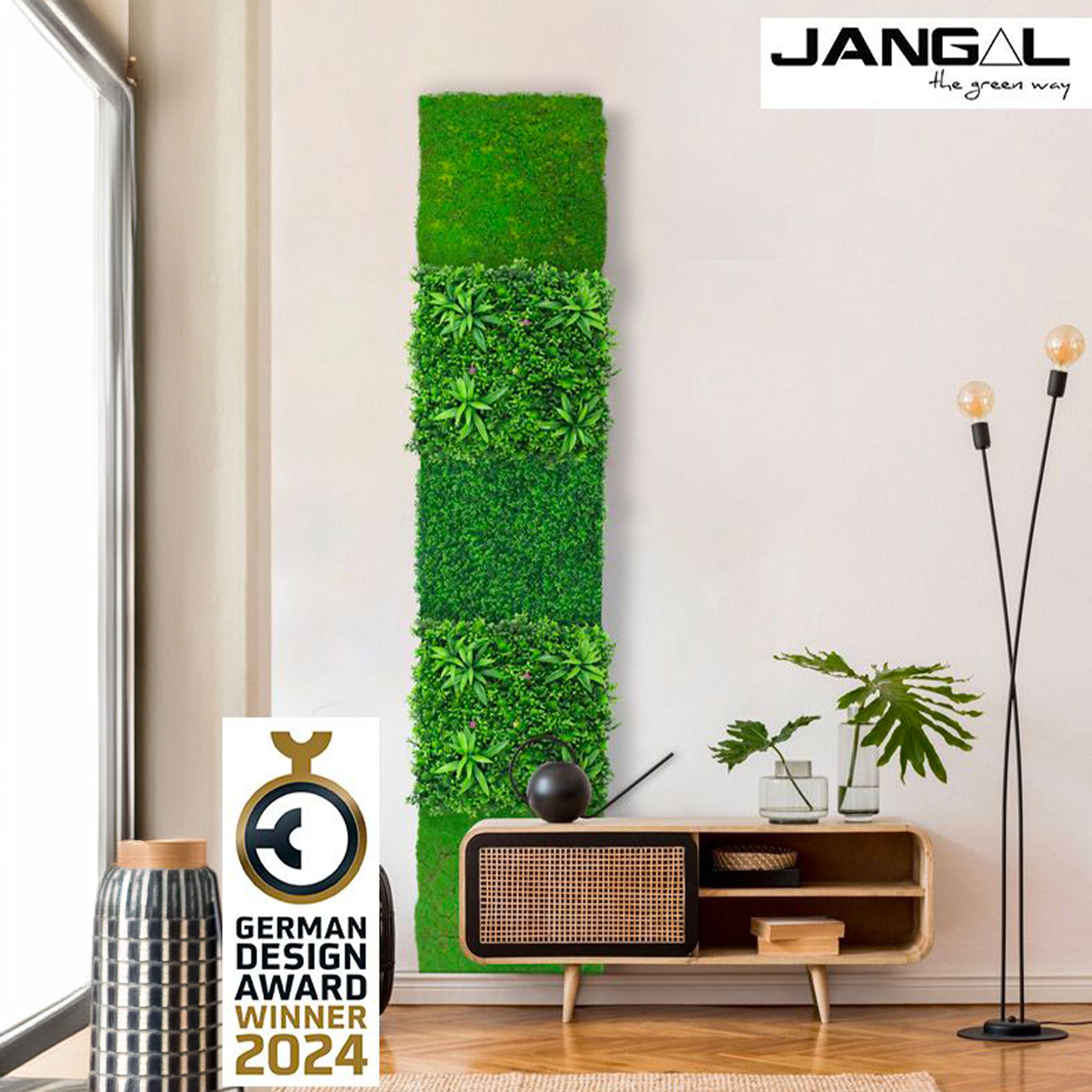 JANGAL Pannelli acustici Modulabili in FLORA sintetica ULTRAREALISTICA 52x52cm mod. LIGHT GREEN - Eternal Parquet