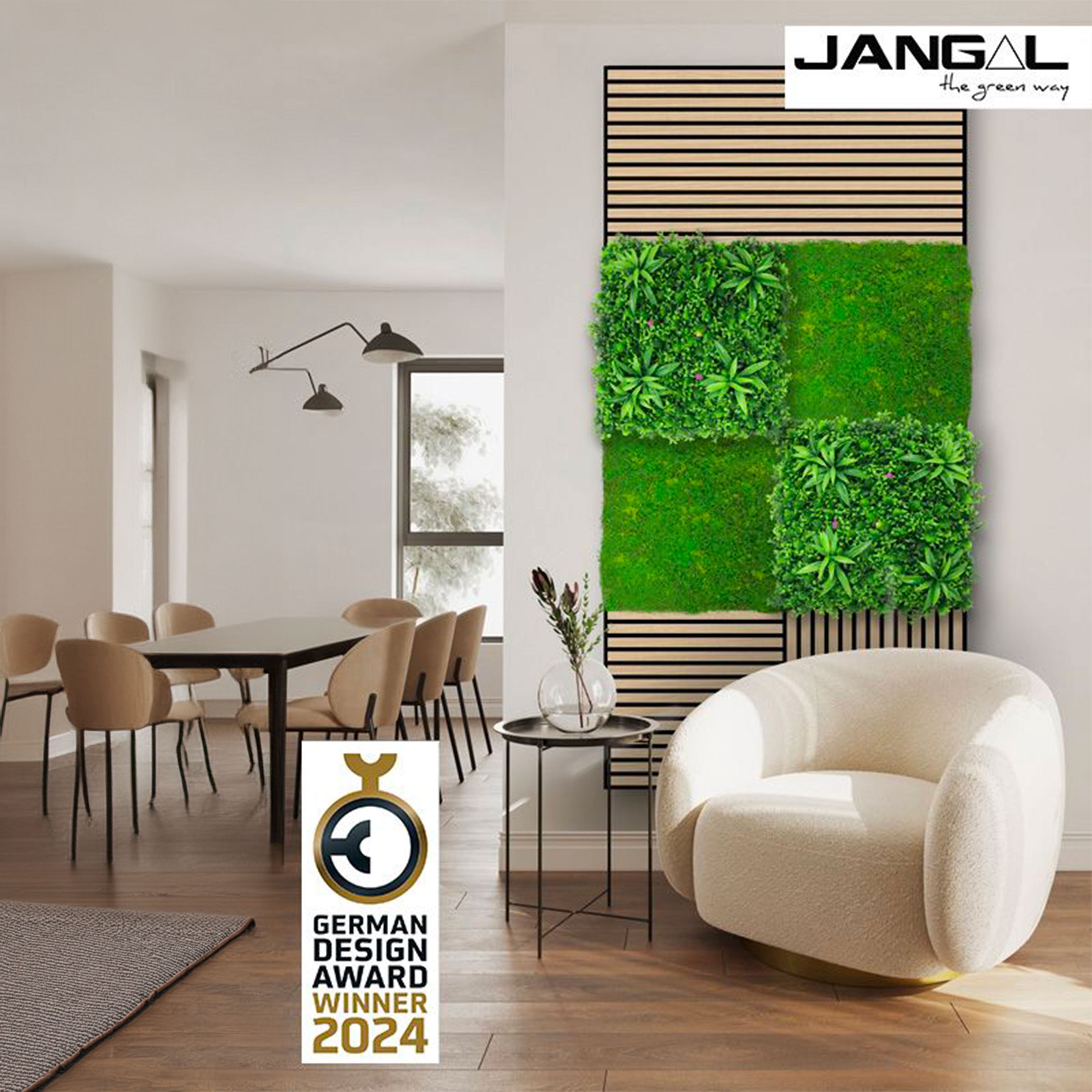 JANGAL Pannelli acustici Modulabili in FLORA sintetica ULTRAREALISTICA 52x52cm mod. LIGHT GREEN - Eternal Parquet