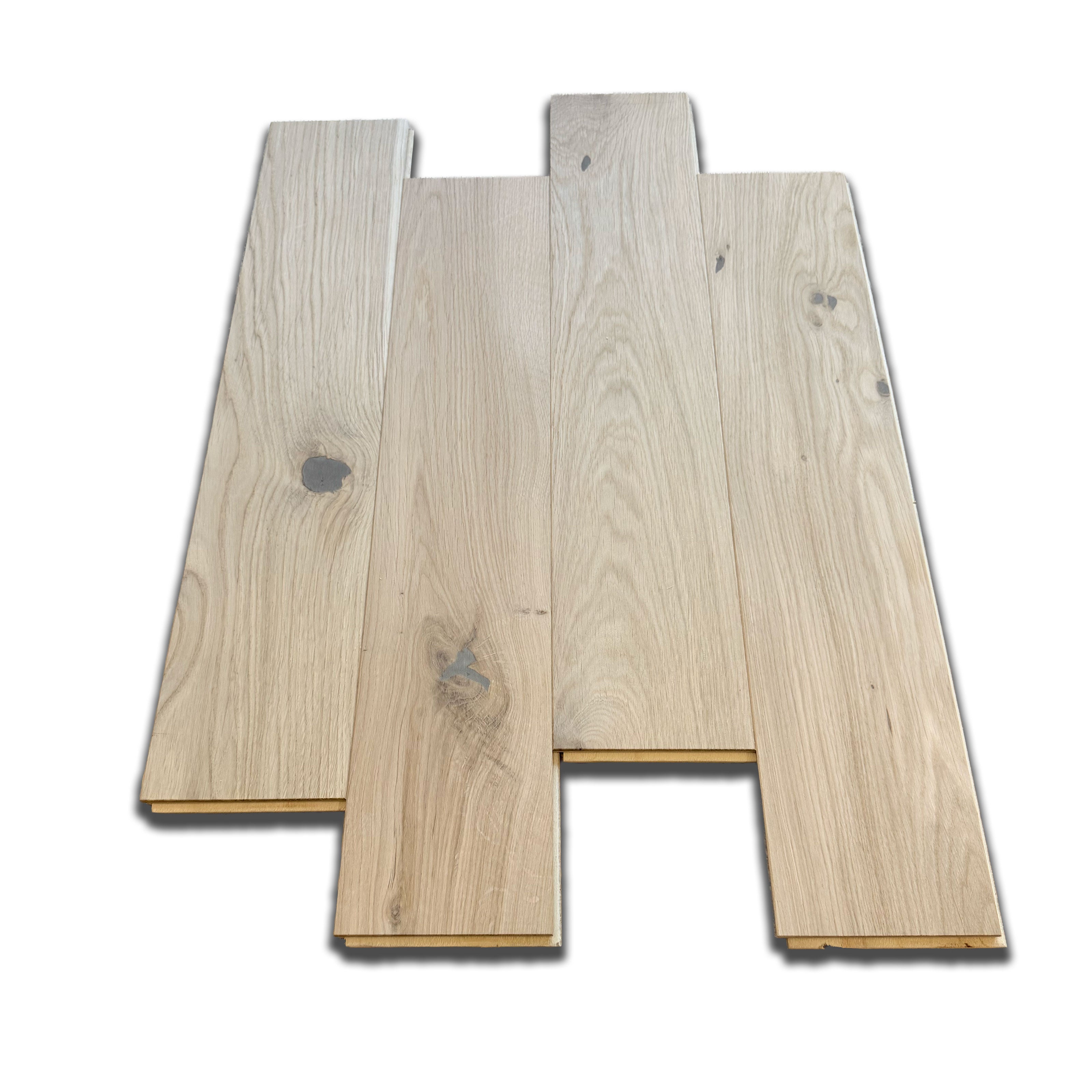 €23,99MQ *STOCK LUXURY* Lotto da 107mq mq Listoni in Rovere prefinito prelevigato grezzo 12x120x500/600mm (3mm nobile) - Eternal Parquet