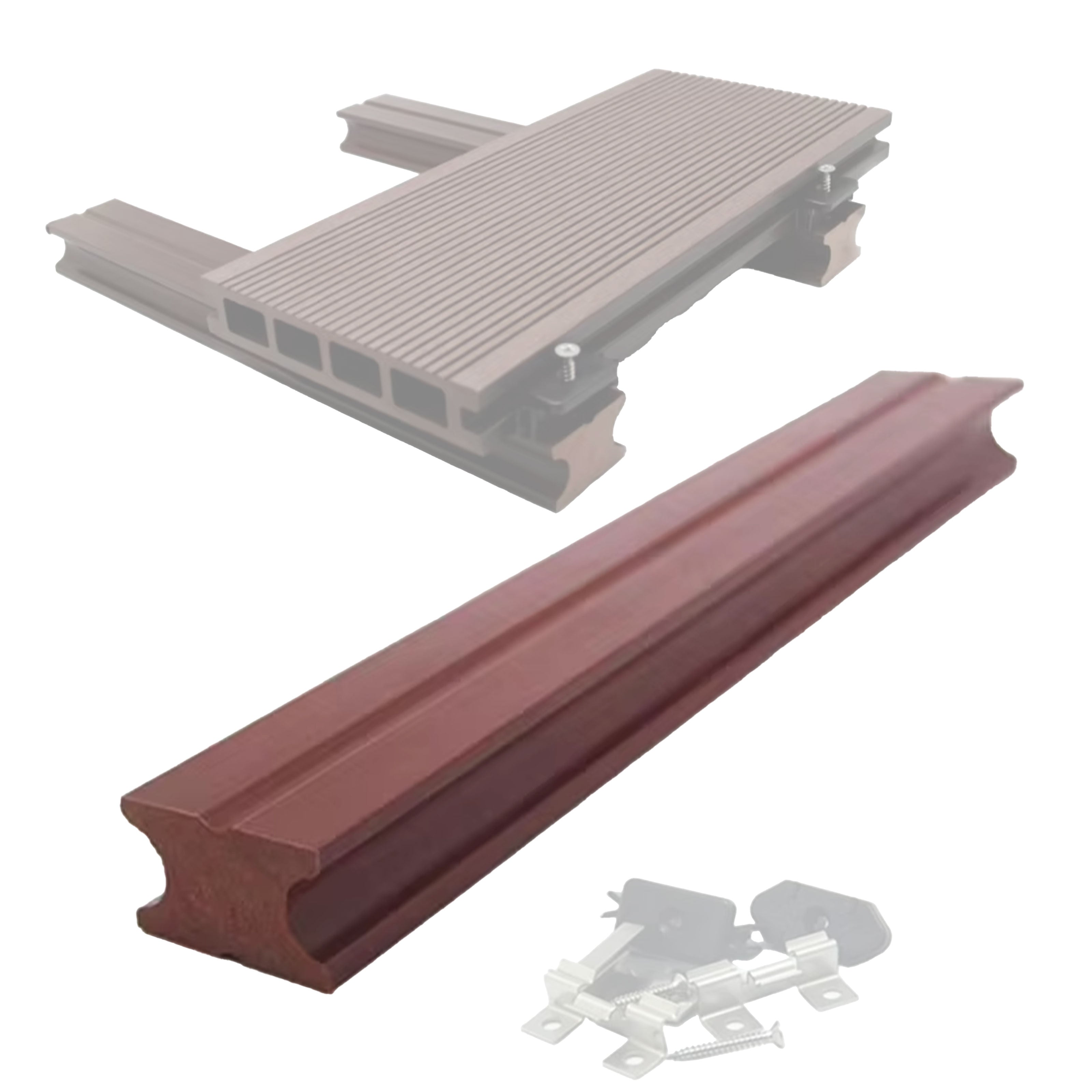 4 Barre intere di sottostruttura pavimento decking e rivestimento a parete WPC 40x25x2900mm (LxSxA) - Eternal Parquet