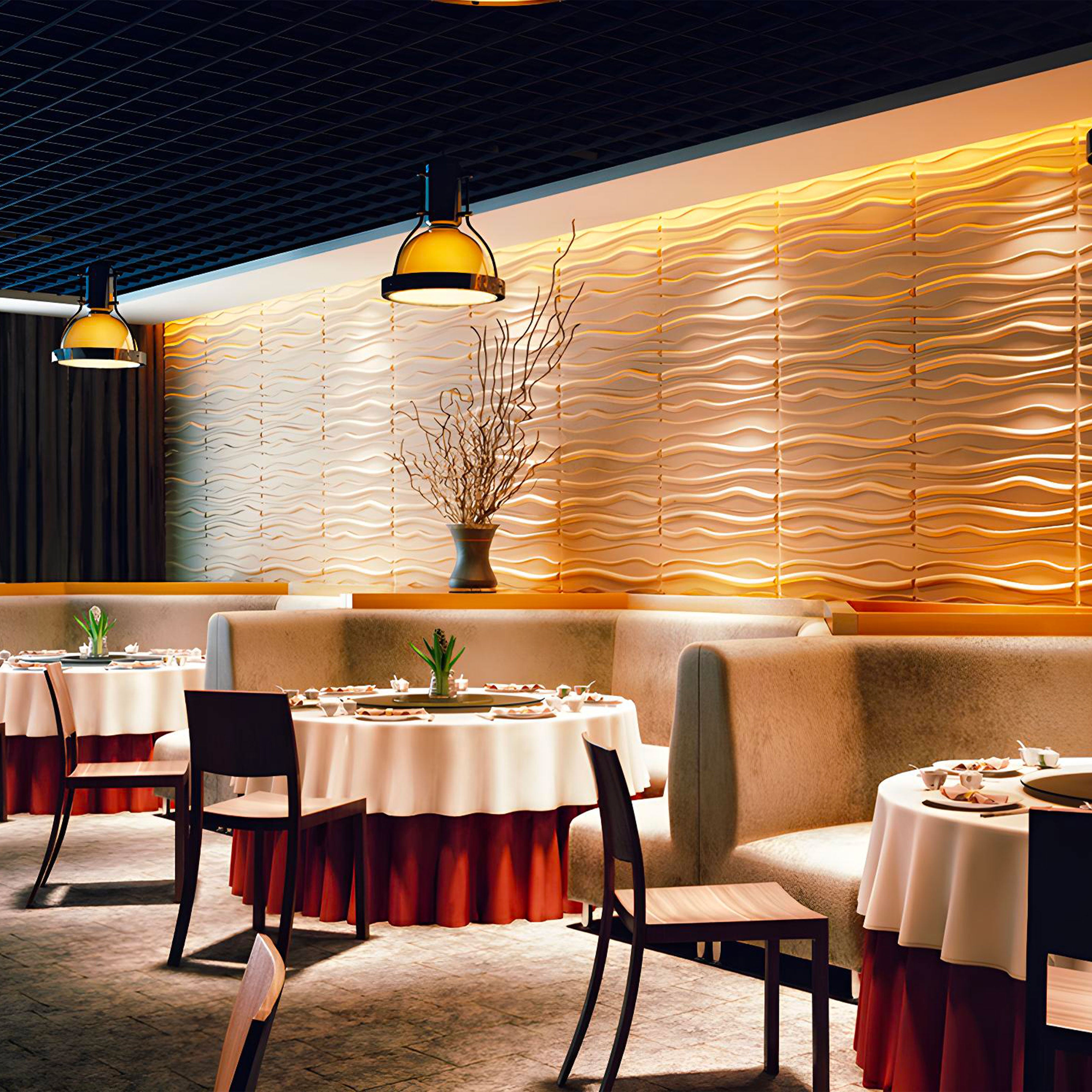 €3,99 Pannello in fibra naturale a parete 3D, rivestimento di lusso 3D 80X62,5cm BIANCO verniciabile MAREE Eternal Parquet