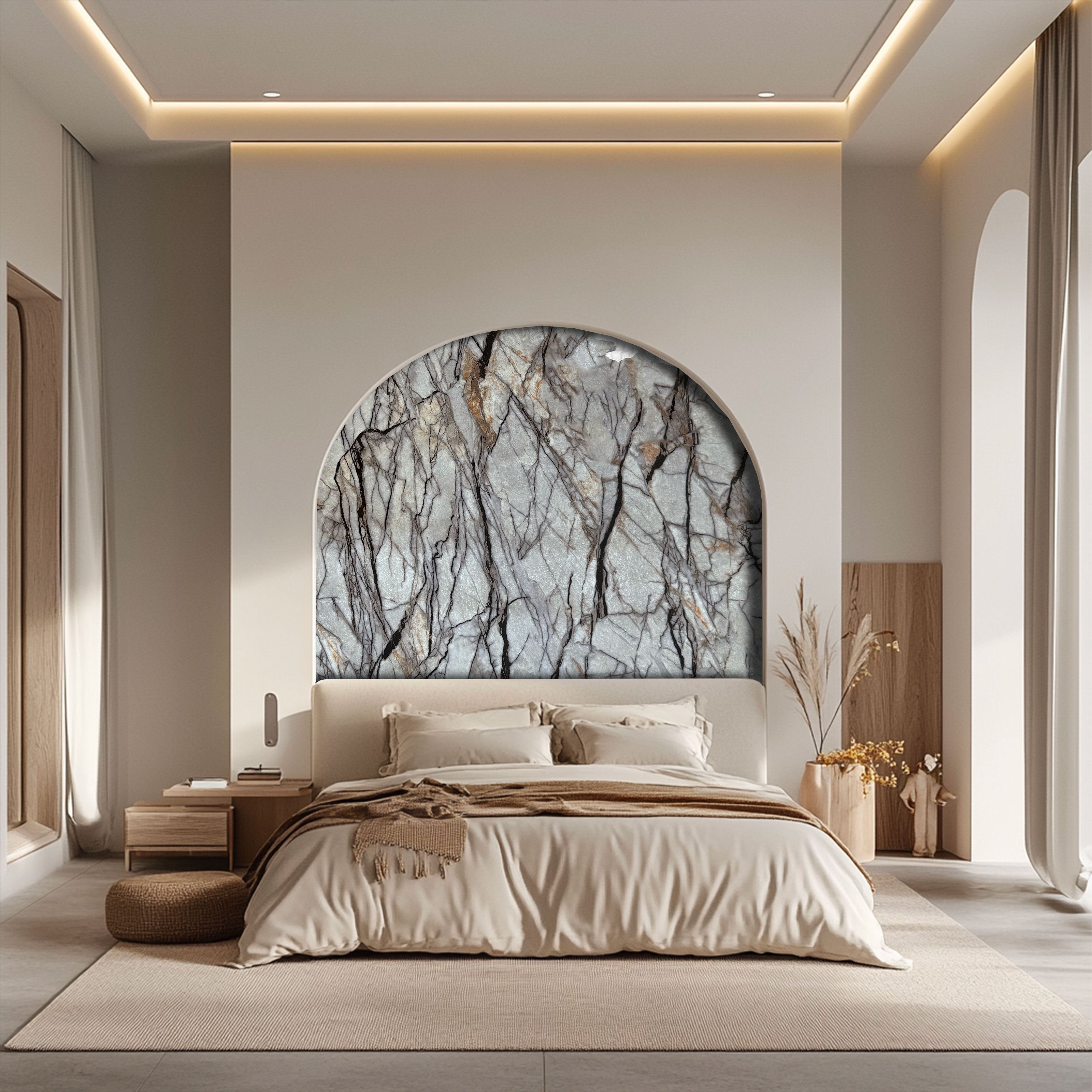 Rotolo da 3,6mq Rivestimento AUTOADESIVO in SXP thermo/acustico MARMO LUCIDO HI-RES 1200x3000x2,5mm HYDRO. Col. 8110 - Eternal Parquet