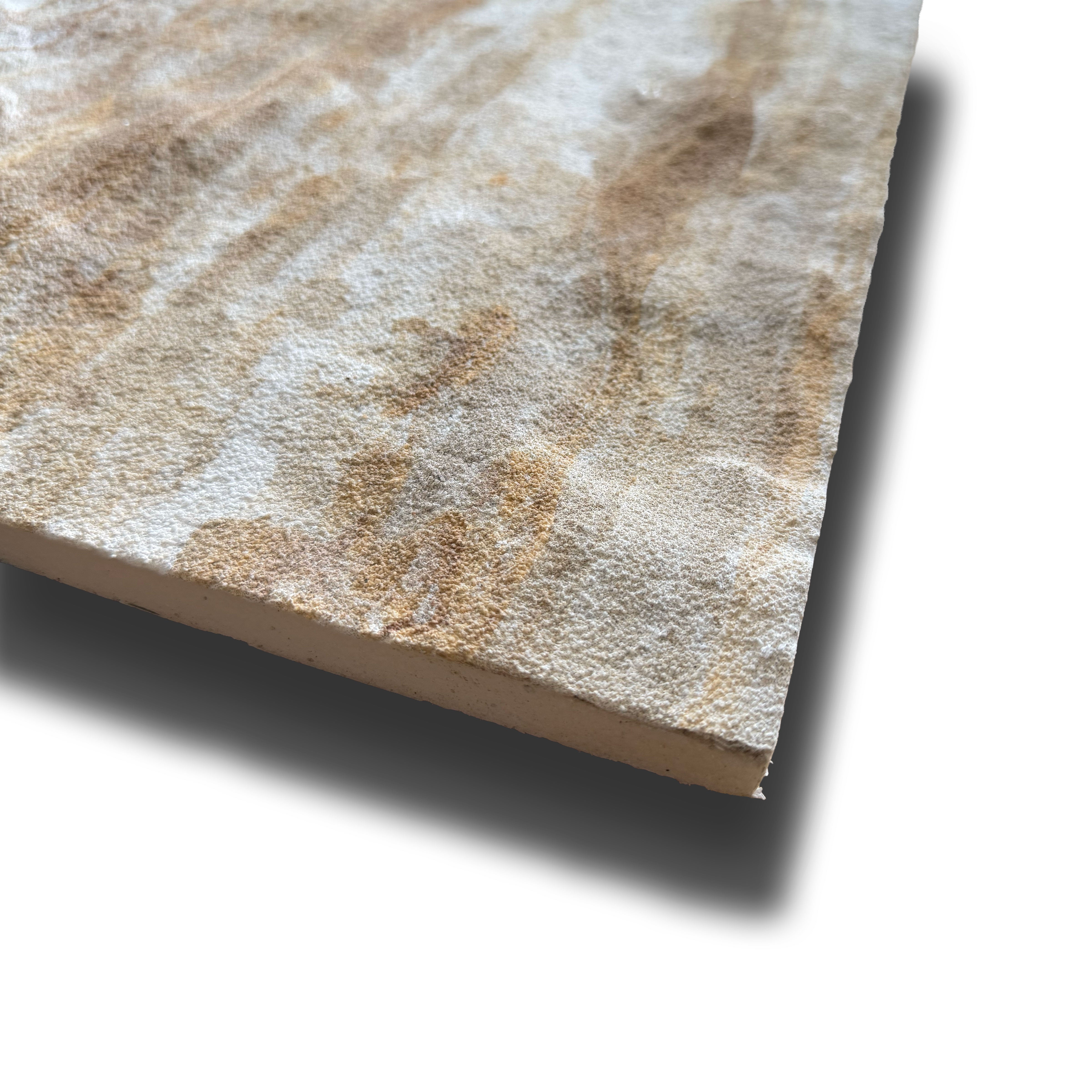 CAPPOTTO esterno - interno isolante in STYROFOAM 3D spess. 2,5cm (120x50cm) con resine e malta Marmo di cava Grezzo - Eternal Parquet