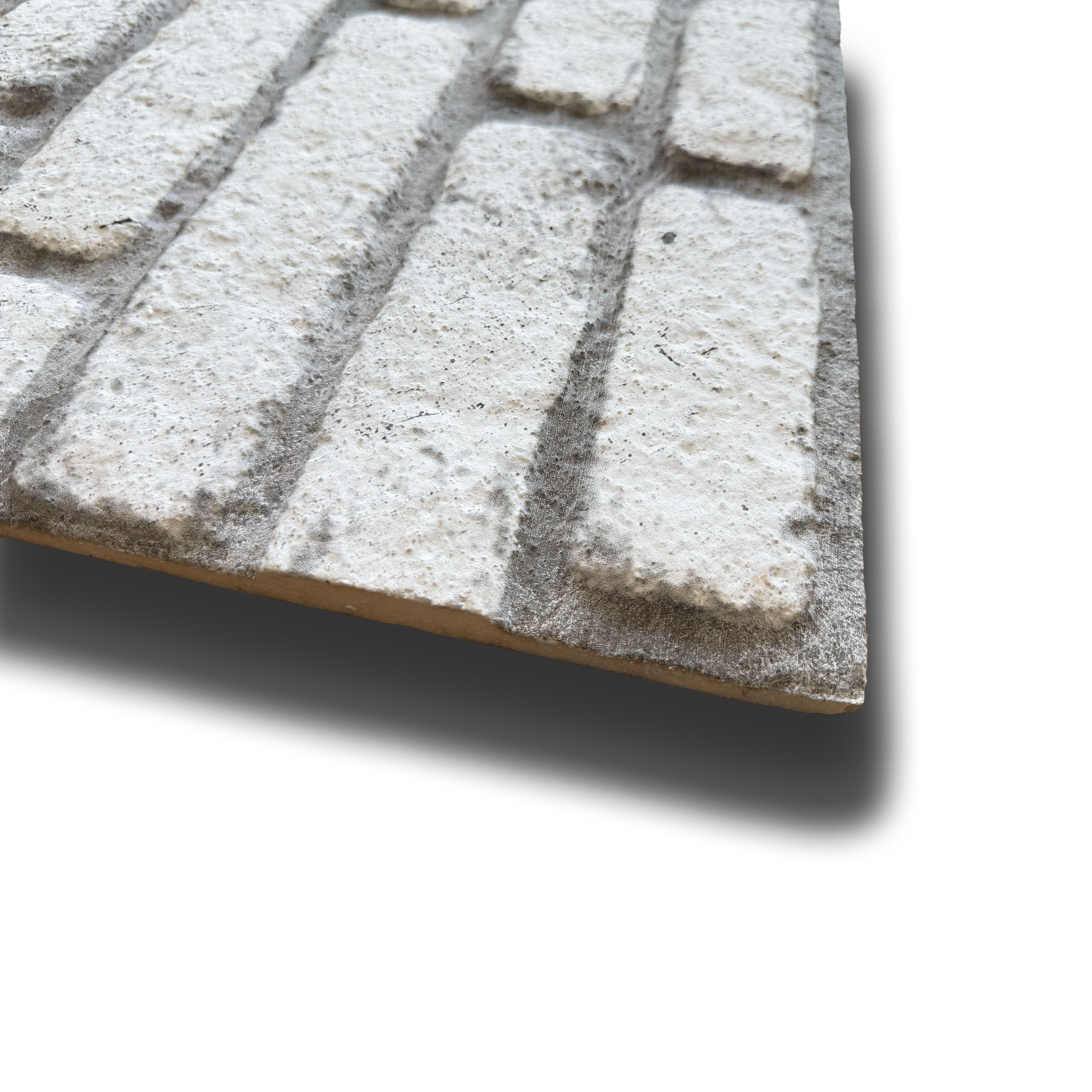 CAPPOTTO esterno - interno isolante in STYROFOAM 3D spess.2cm (120x50cm) con resine e malta mattoni Bianco provenza - Eternal Parquet