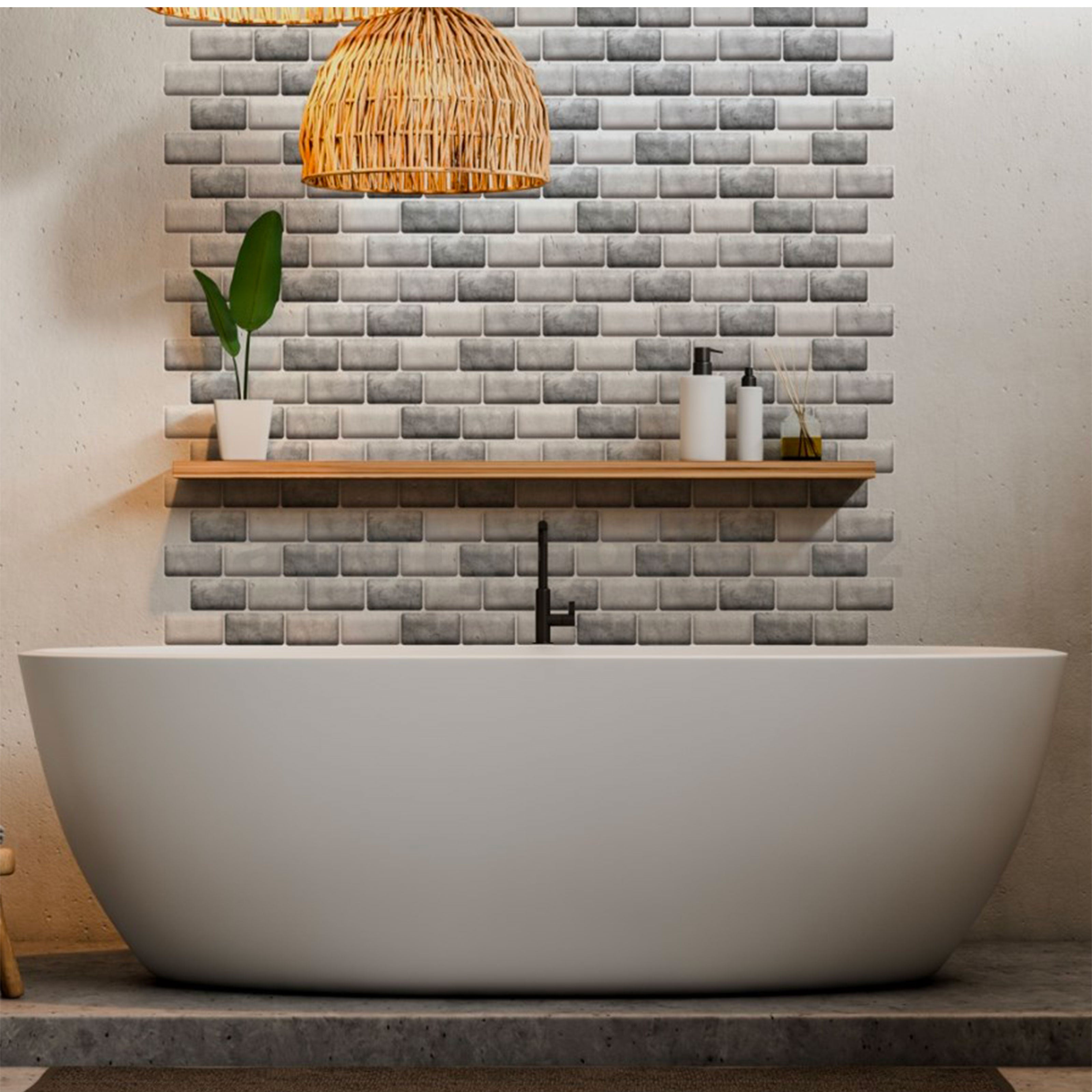 pacco da 4 Pannelli 3D Autoadesivi in PVC 30X30cm vari decori ultrarealistici ideali per bagni e cucine - Eternal Parquet