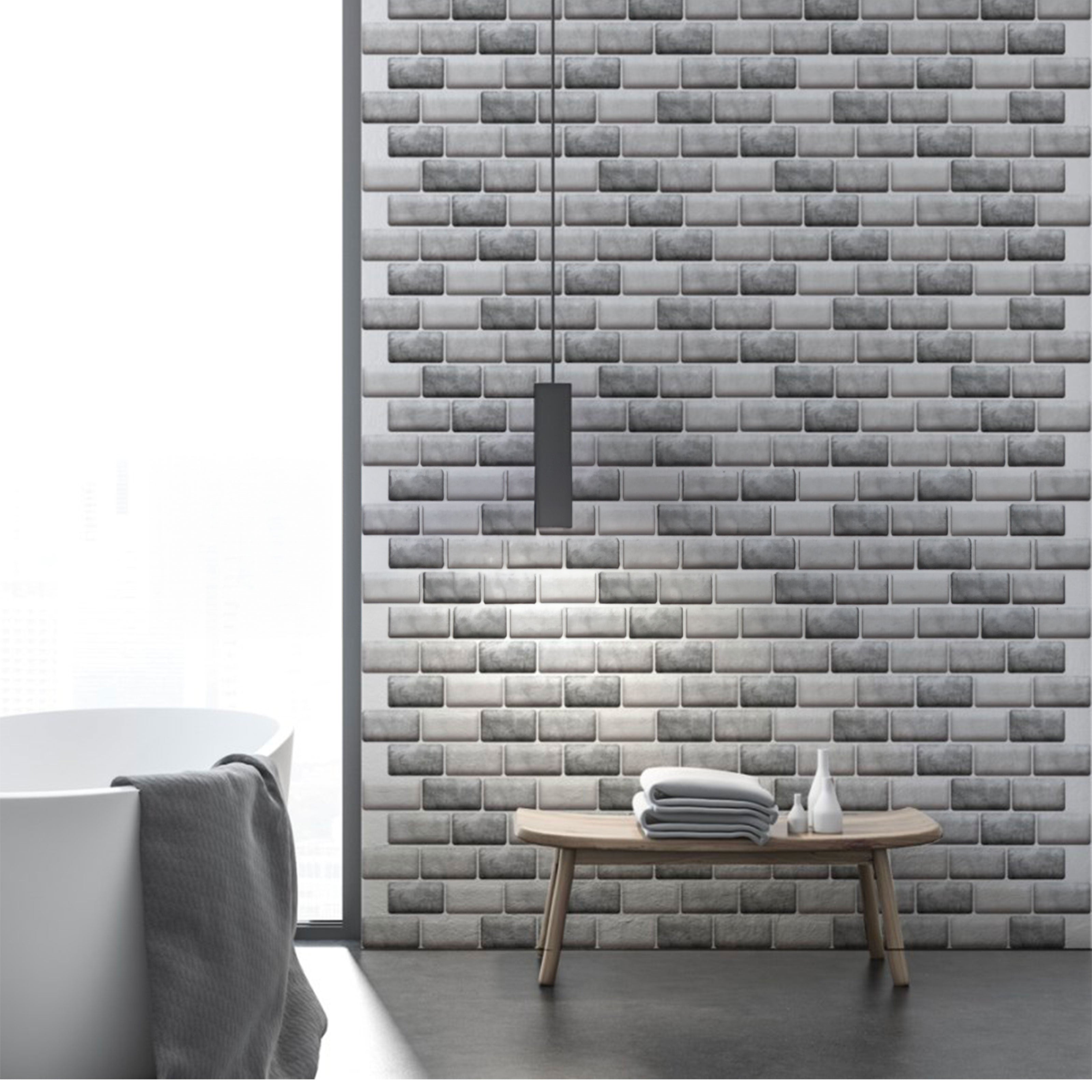 pacco da 4 Pannelli 3D Autoadesivi in PVC 30X30cm vari decori ultrarealistici ideali per bagni e cucine - Eternal Parquet