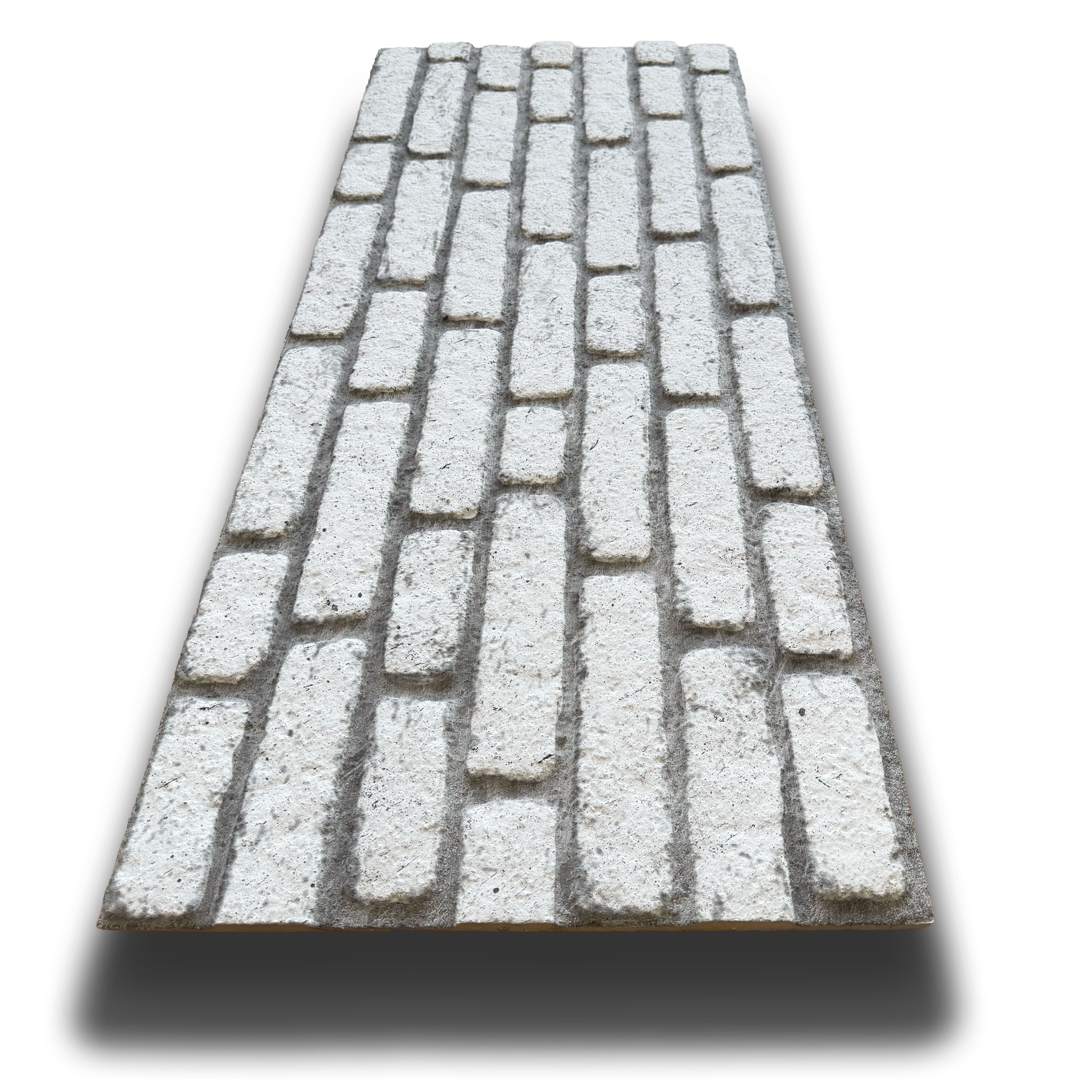 CAPPOTTO esterno - interno isolante in STYROFOAM 3D spess.2cm (120x50cm) con resine e malta mattoni Bianco provenza - Eternal Parquet