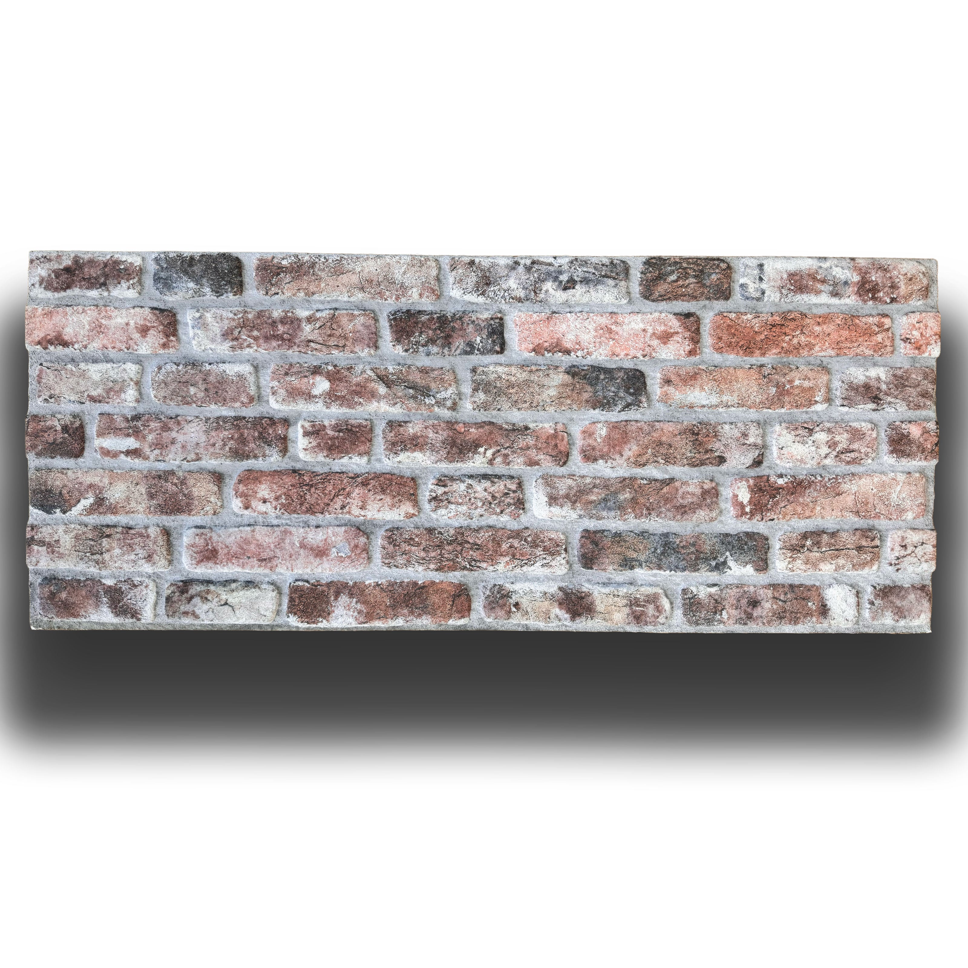 CAPPOTTO esterno - interno isolante in STYROFOAM 3D spess.2cm (120x50cm) con resine e malta Mattoni ossidati