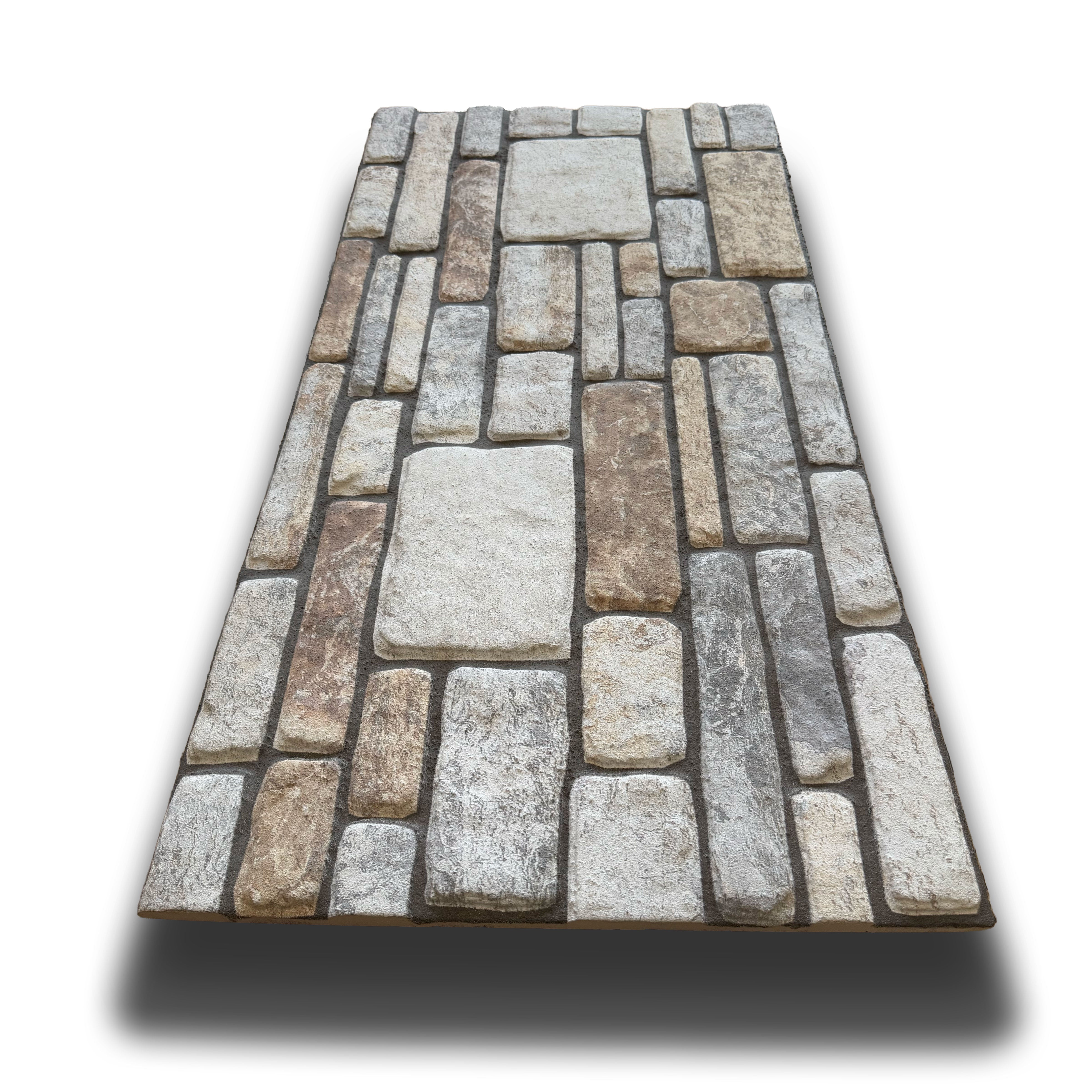 CAPPOTTO esterno - interno isolante in STYROFOAM 3D spess.2cm (100x50cm) con resine e malta Pietre levigate - Eternal Parquet