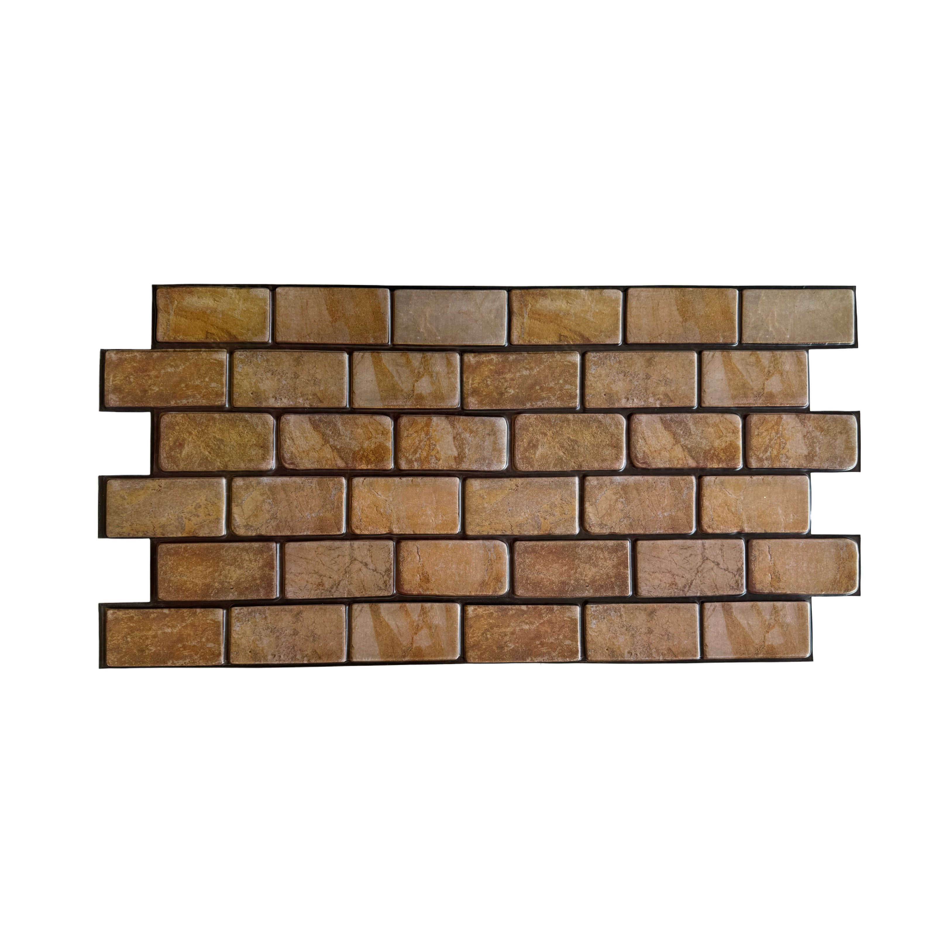 Pannelli 3D Rivestimento a parete in PVC effetto MATTONI TERRA 96x48cm Realistici, isolanti, idrorepellenti. - Eternal Parquet